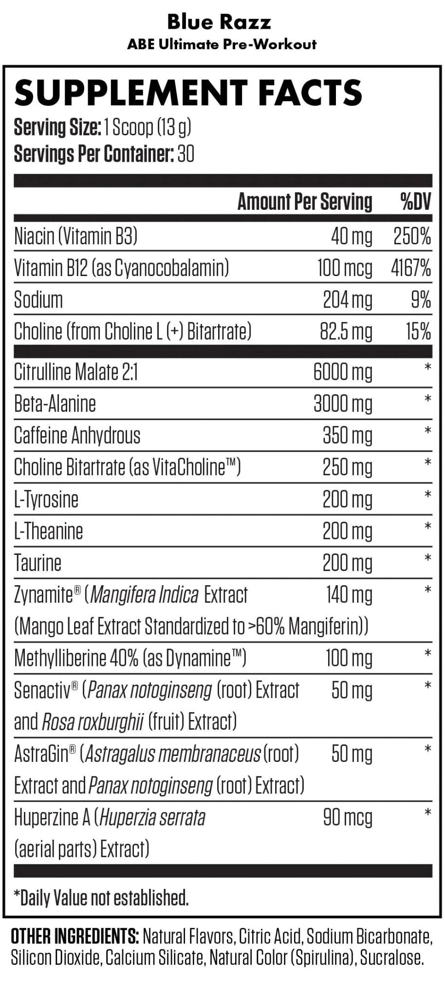 ABE Ultimate Pre-Workout Supplement - Best Energy & Performance Booster for Gym, Fitness & Bodybuilding | Pre-Workout Powder for Men & Women | Ideal for Weight Training, HIIT & Endurance Workouts