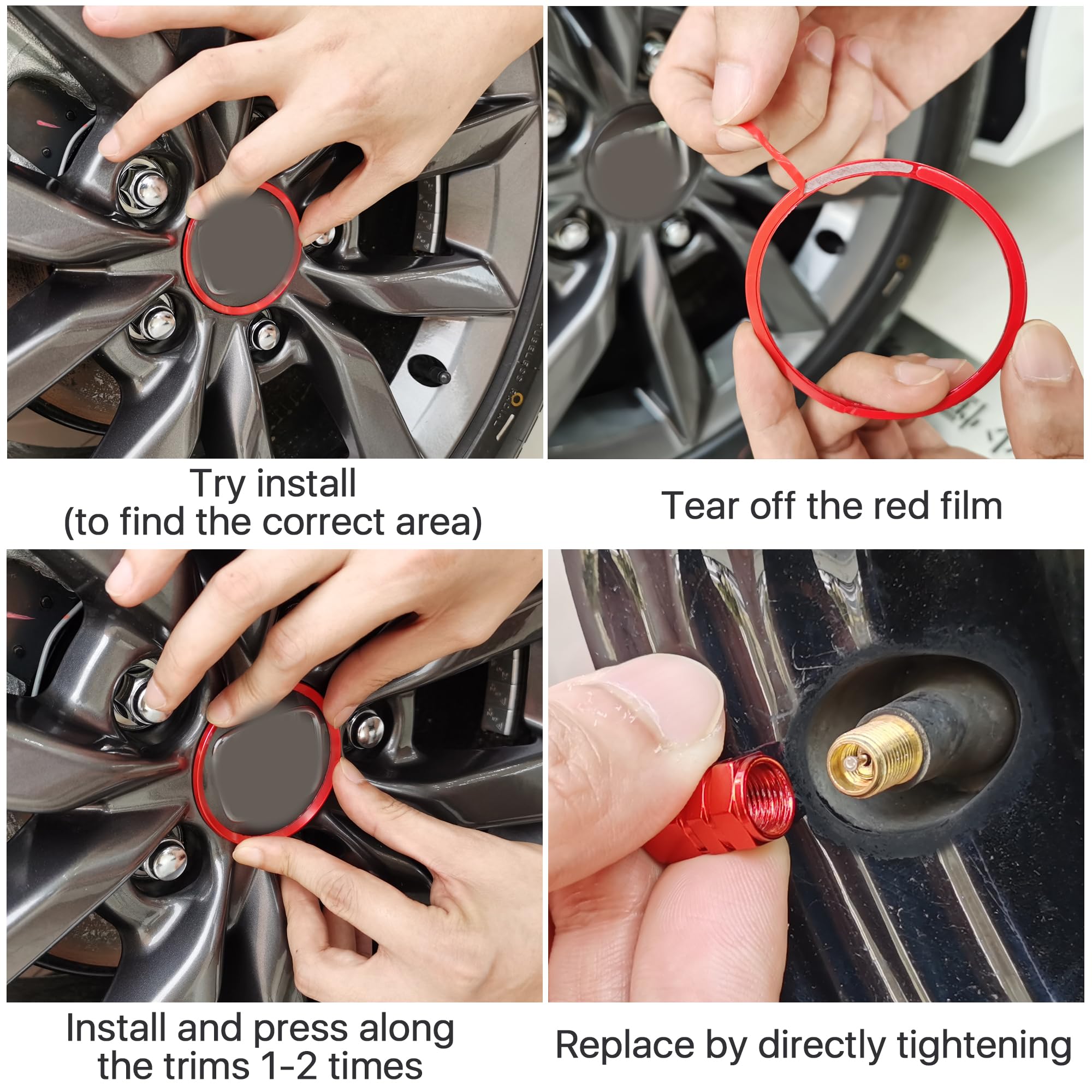 Honda Civic 2016-2025 Wheel Center Caps Hub Trim Rings | Compatible with Accord & CR-V | Aluminum Alloy Blue Hubcaps | Perfect for Car Customization & Wheel Protection