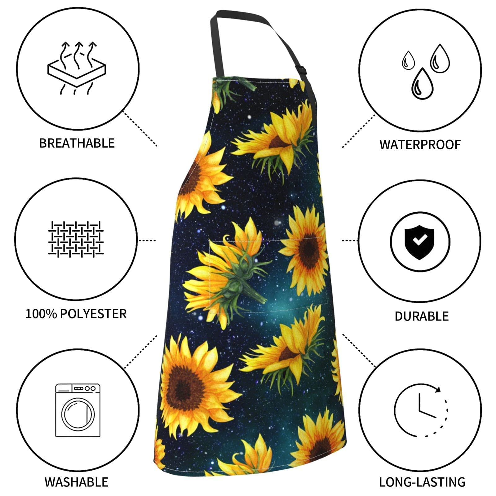Stylish Adjustable Aprons for Women & Men with Pockets - Perfect for Cooking, Baking & BBQ - Ideal Kitchen & Outdoor Grilling Accessory