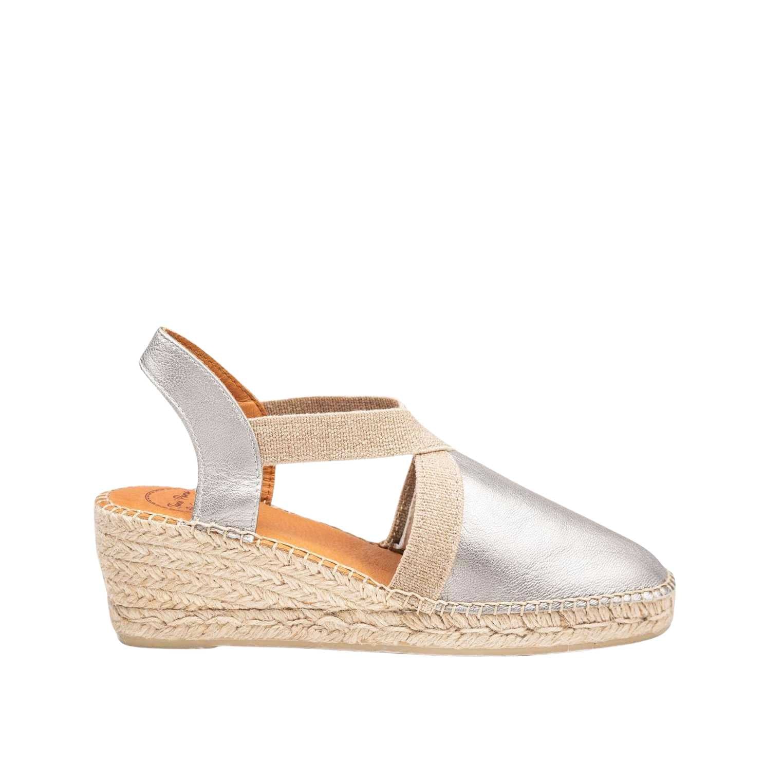 Women's Plain Leather Wedge Espadrilles - Comfortable Casual Summer Shoes for Beach, Vacation & Everyday Wear | Tossa