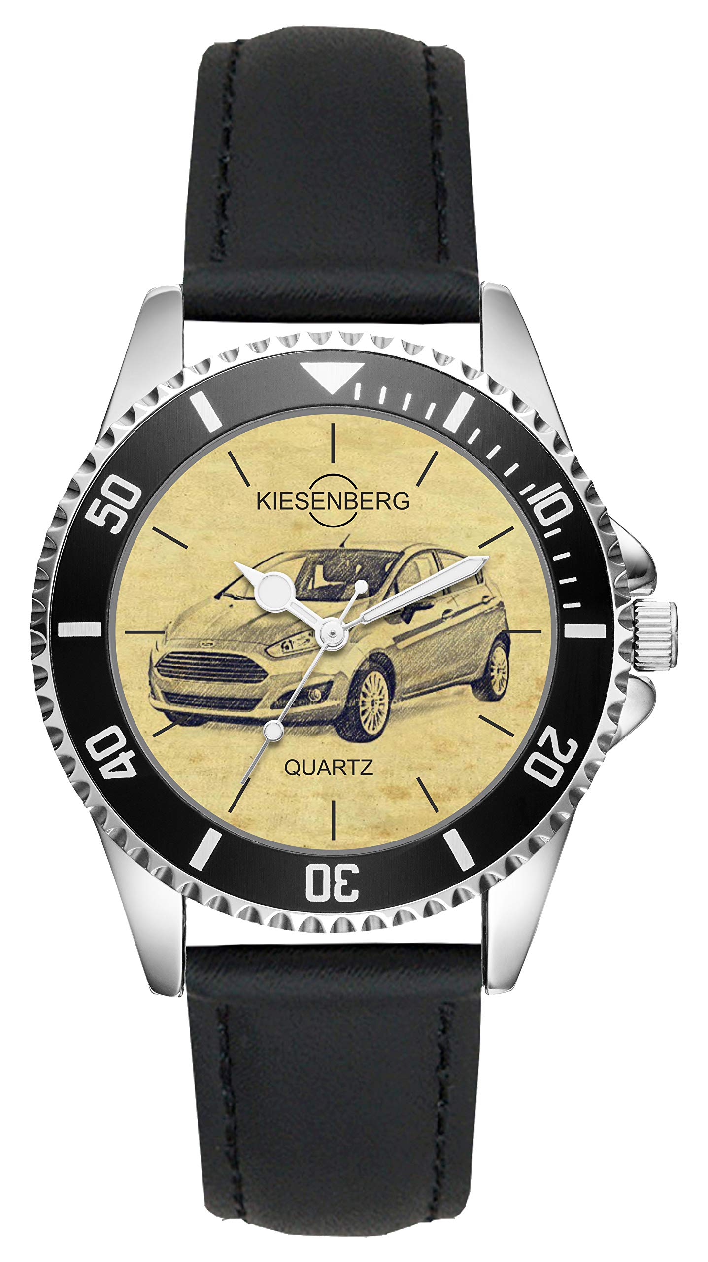KIESENBERG Ford Fiesta Themed Watch - Stylish Men's & Women's Wristwatch - Perfect Gift for Car Enthusiasts - Ideal for Everyday Wear, Car Shows, and Ford Fiesta Fan Events - Model L-20693