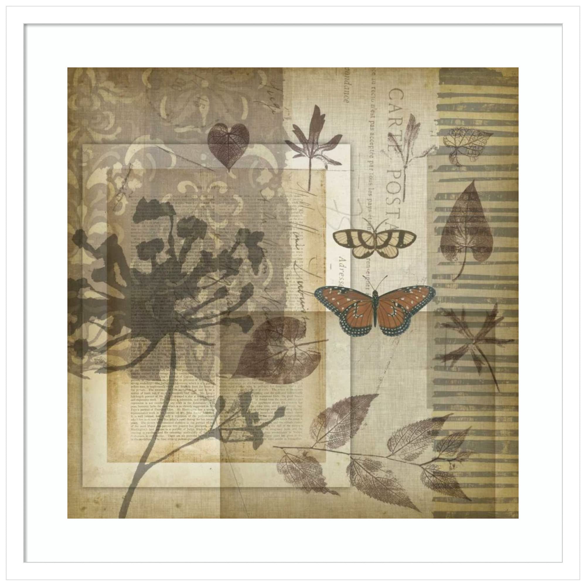 Jennifer Goldberger Small Notebook Collage I Wood Framed Wall Art Print - 25x25 Inches, Svelte White Frame - Perfect for Home Office Decor & Living Room Wall Art