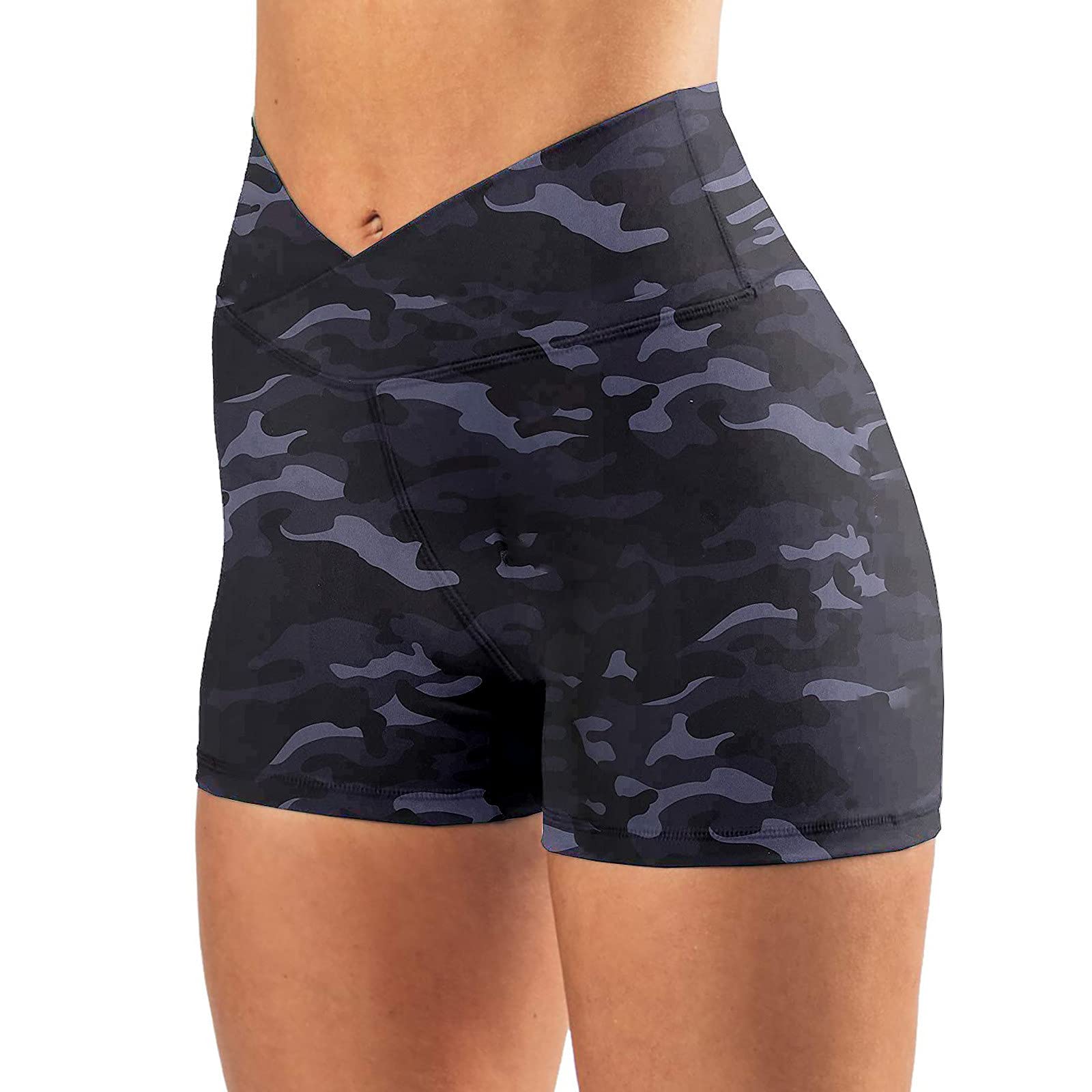 Women's Running Shorts - High Waist Workout Leggings with Print for Yoga, Fitness & Sports | Perfect for Gym, Jogging & Active Lifestyle