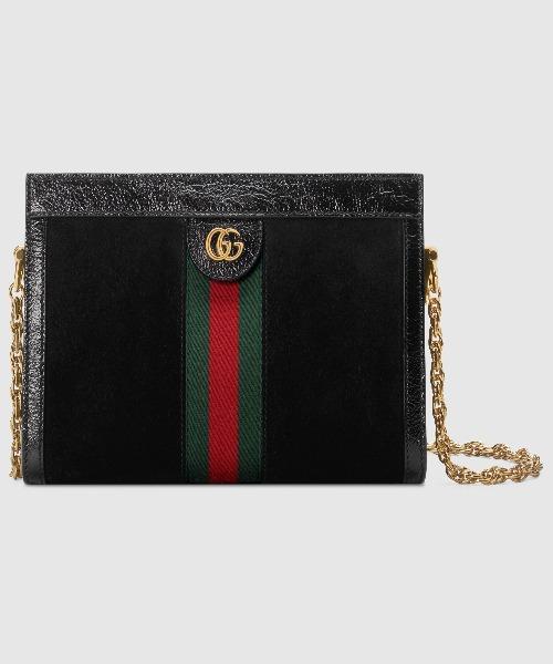 Gucci Ophidia Suede Small Shoulder Bag for Women - Black Crossbody Purse | Perfect for Daily Use, Work & Evening Out
