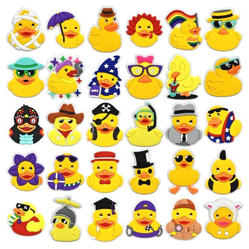 Duck Shoe Charms for Crocs & Sandals - Cute Decor Pins for Kids, Boys, Girls, Men & Women - Perfect for Clogs, Jeans & Buckle Shoes - Fun Accessories for School, Parties & Everyday Wear