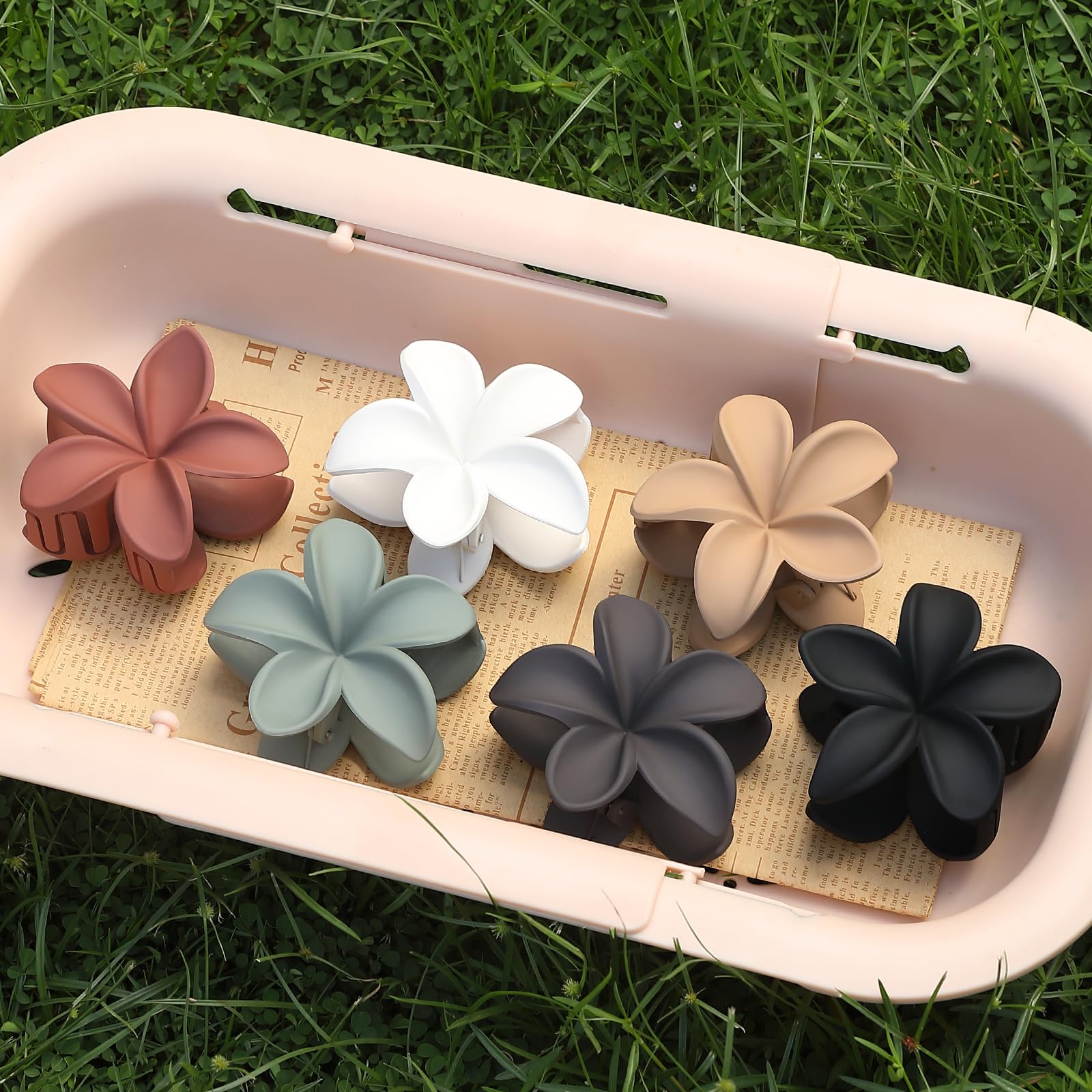 6Pcs Large Flower Hair Clips for Women - Beach & Summer Styling