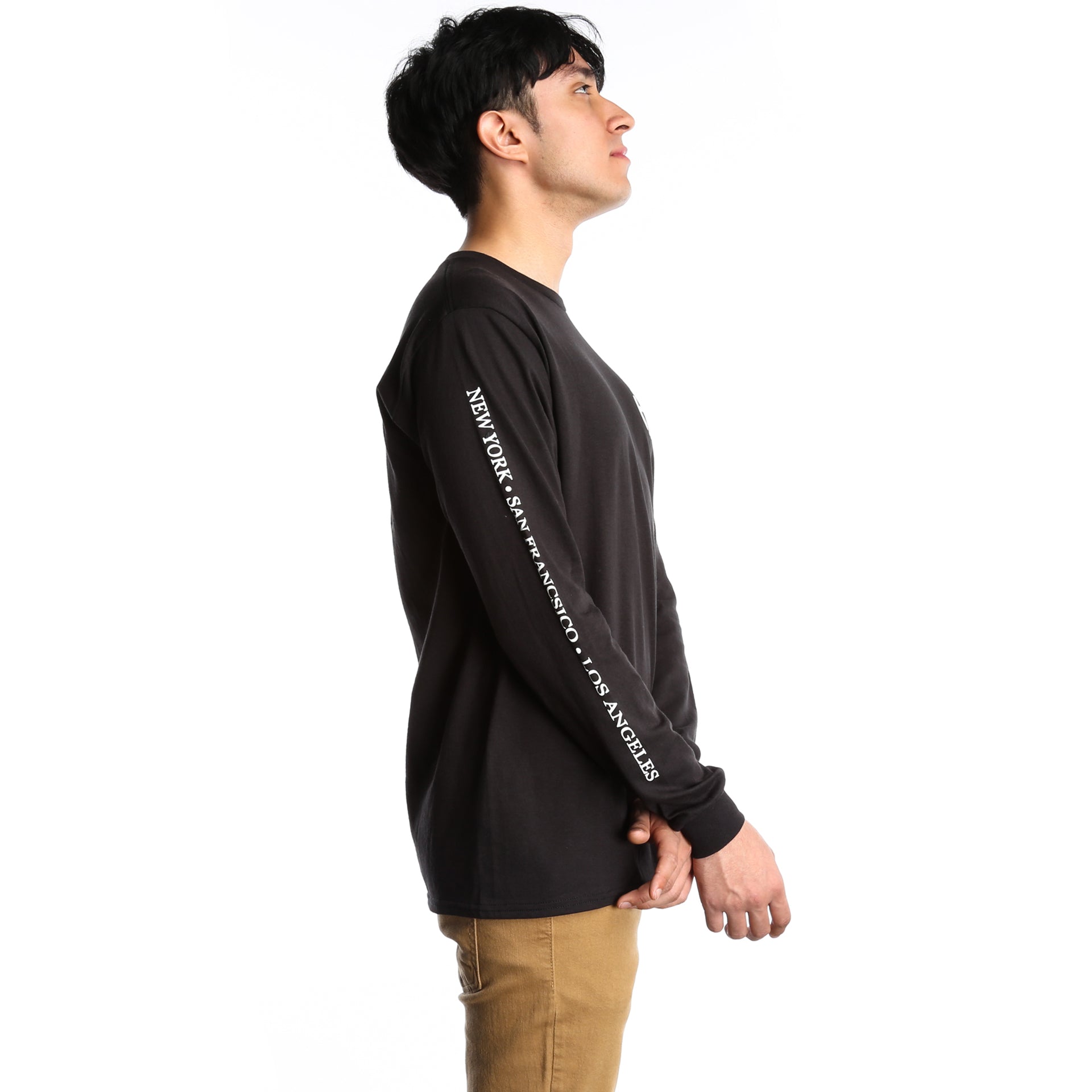 Huf Regional Long Sleeve T-Shirt for Men - Black | Comfortable Streetwear & Casual Wear for Everyday Outfits