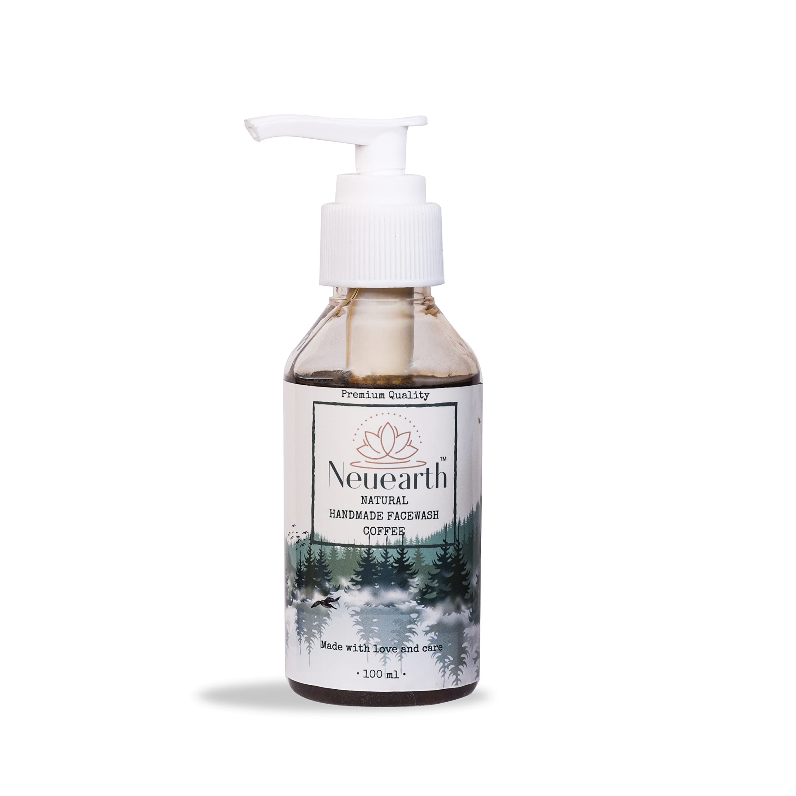 Organic Handmade Coffee Face Wash - Natural Exfoliating & Brightening Facial Cleanser for Acne & Blackheads - Perfect for Morning Skincare Routine & Sensitive Skin Care