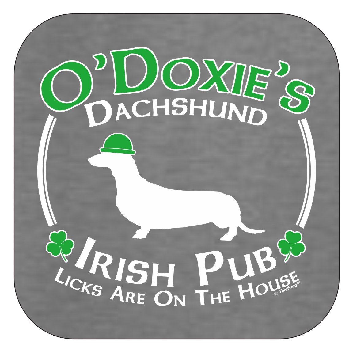 ThisWear St. Patrick's Day Dachshund Dog T-Shirt - Funny Irish Pub Sign Design for Doxie Lovers | Perfect for Parties, Parades & Pet Events