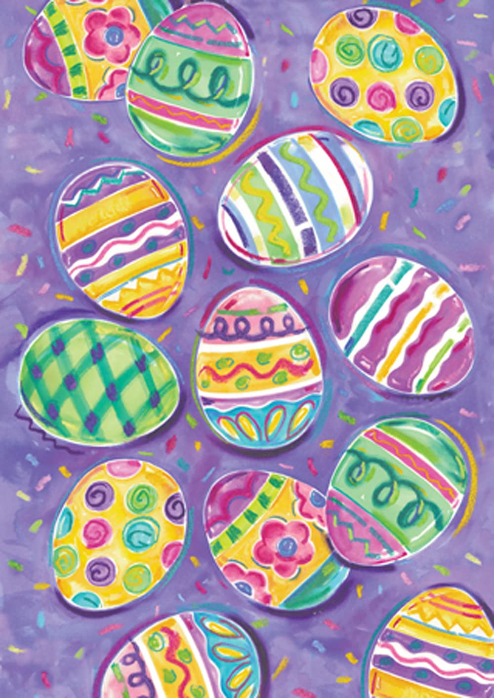 Toland Home Garden 101191 Double Sided Easter Egg Toss Flag - 28x40 Inch Outdoor Yard Decoration for Spring, Easter Party & House Garden Decor - Perfect for Easter Egg Hunts, Front Porch Display & Seasonal Celebrations