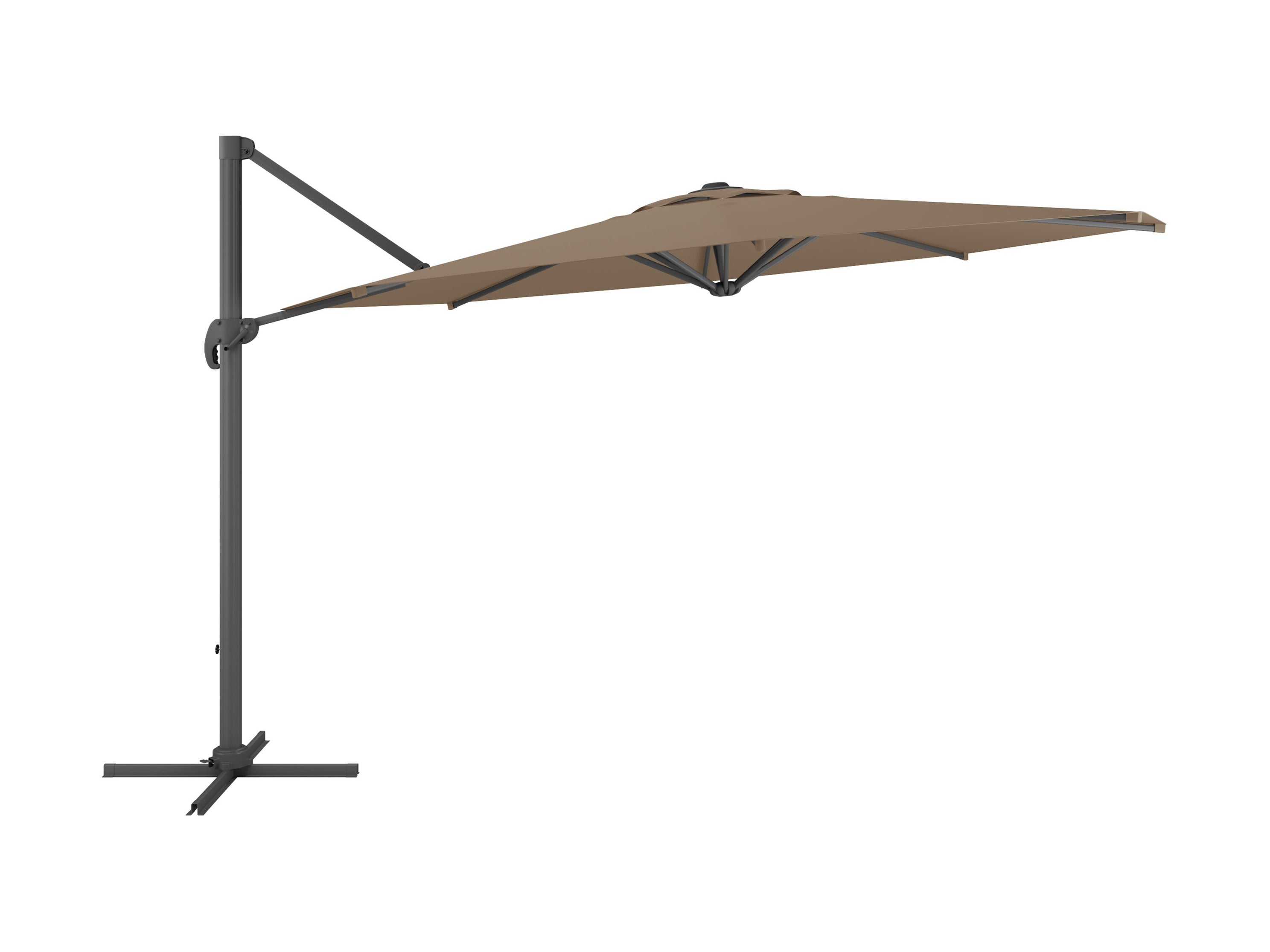 11.5ft Deluxe Offset Patio Umbrella - Heavy Duty Outdoor Cantilever Umbrella with Wind Vent, UV Protection, Waterproof Fabric - Perfect for Poolside, Backyard, Deck, and Patio Use