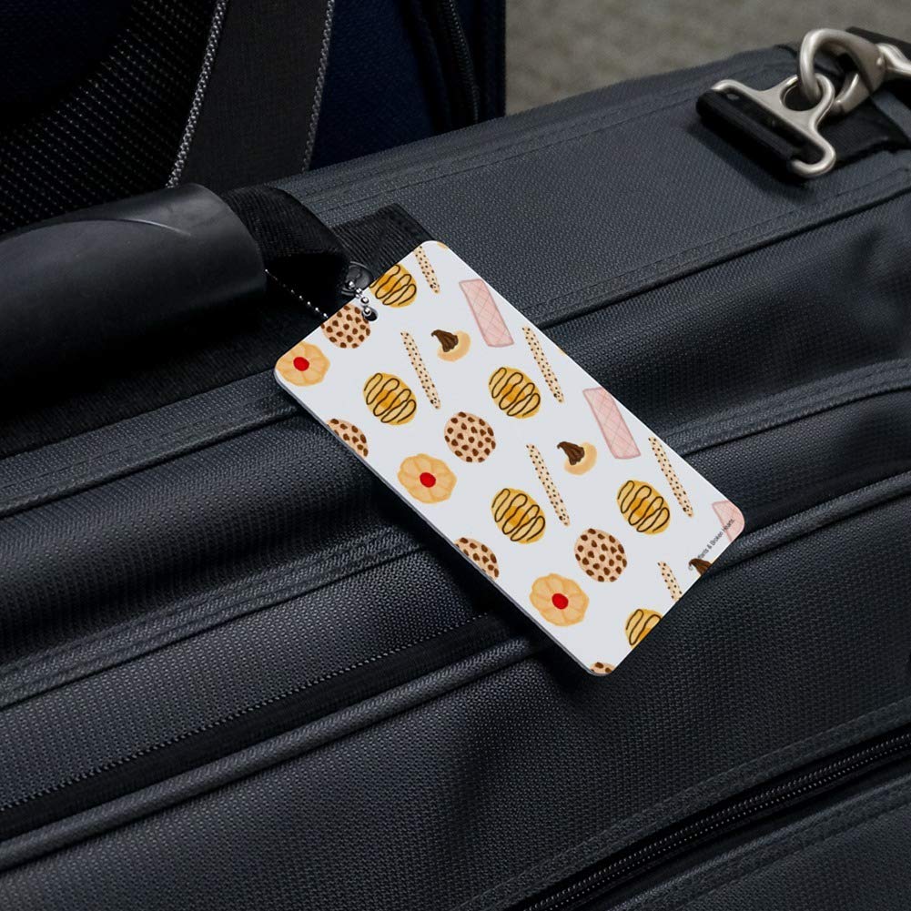 Stylish Luggage ID Tag with Delicious Cookies Dessert Design - Perfect for Carry-On Suitcases & Travel Accessories