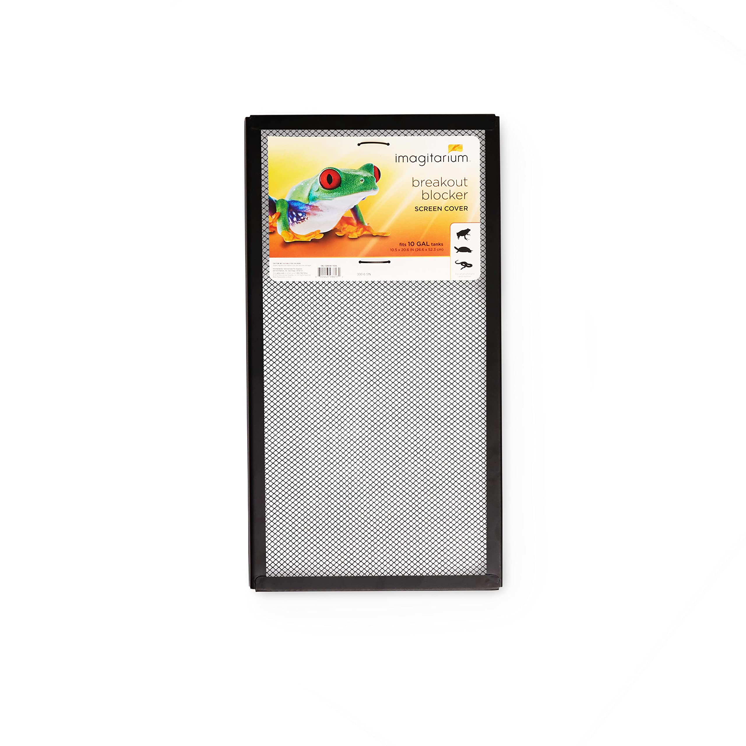 Imagitarium 10-Gallon Glass Terrarium with Screen Top - Perfect for Reptiles, Amphibians & Small Pets - Ideal for Home, Classroom or Office Habitat Setup