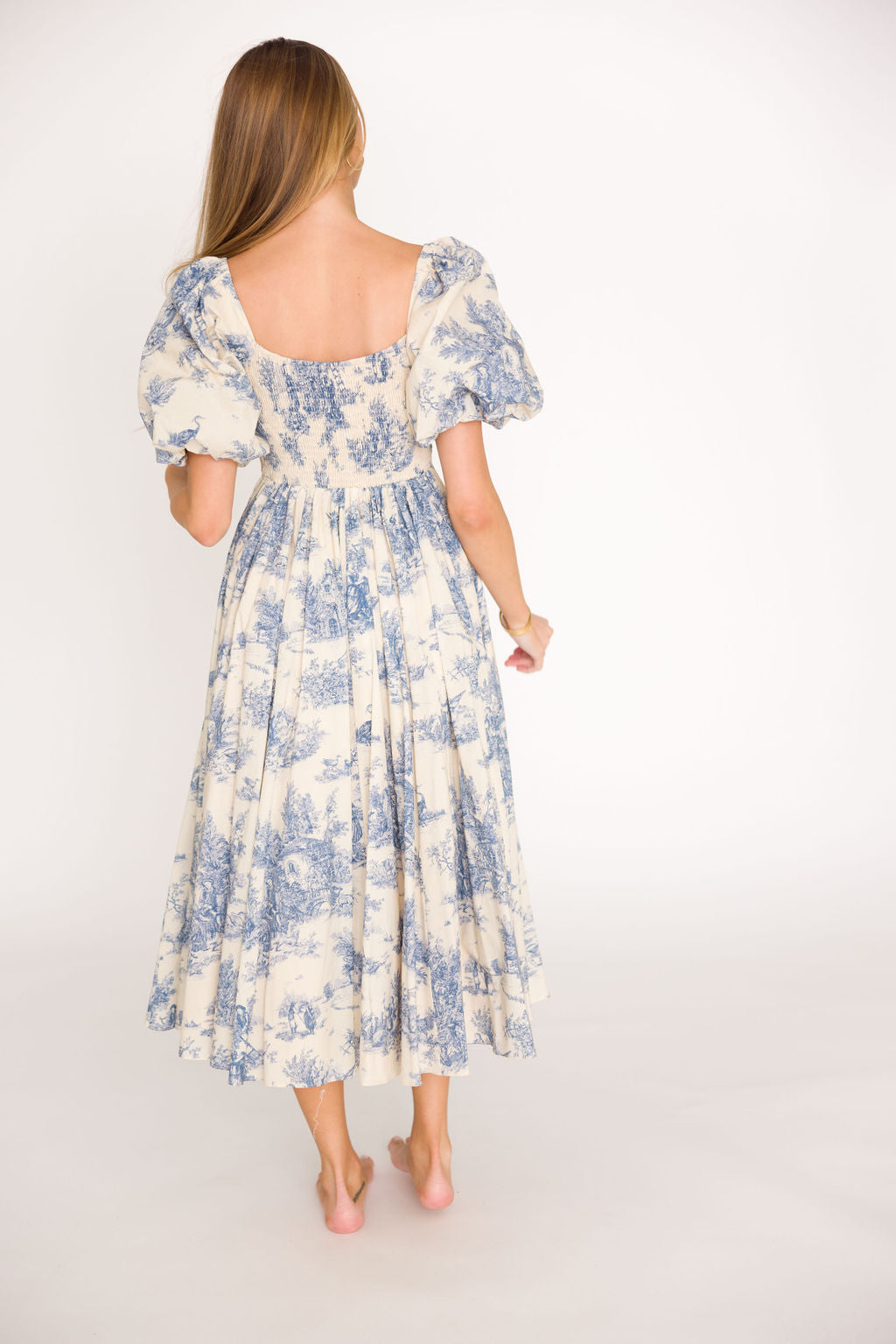 Mary Elizabeth Midi Dress - Flowy Blue Summer Dress for Women | Perfect for Beach Vacations, Date Nights & Casual Outings