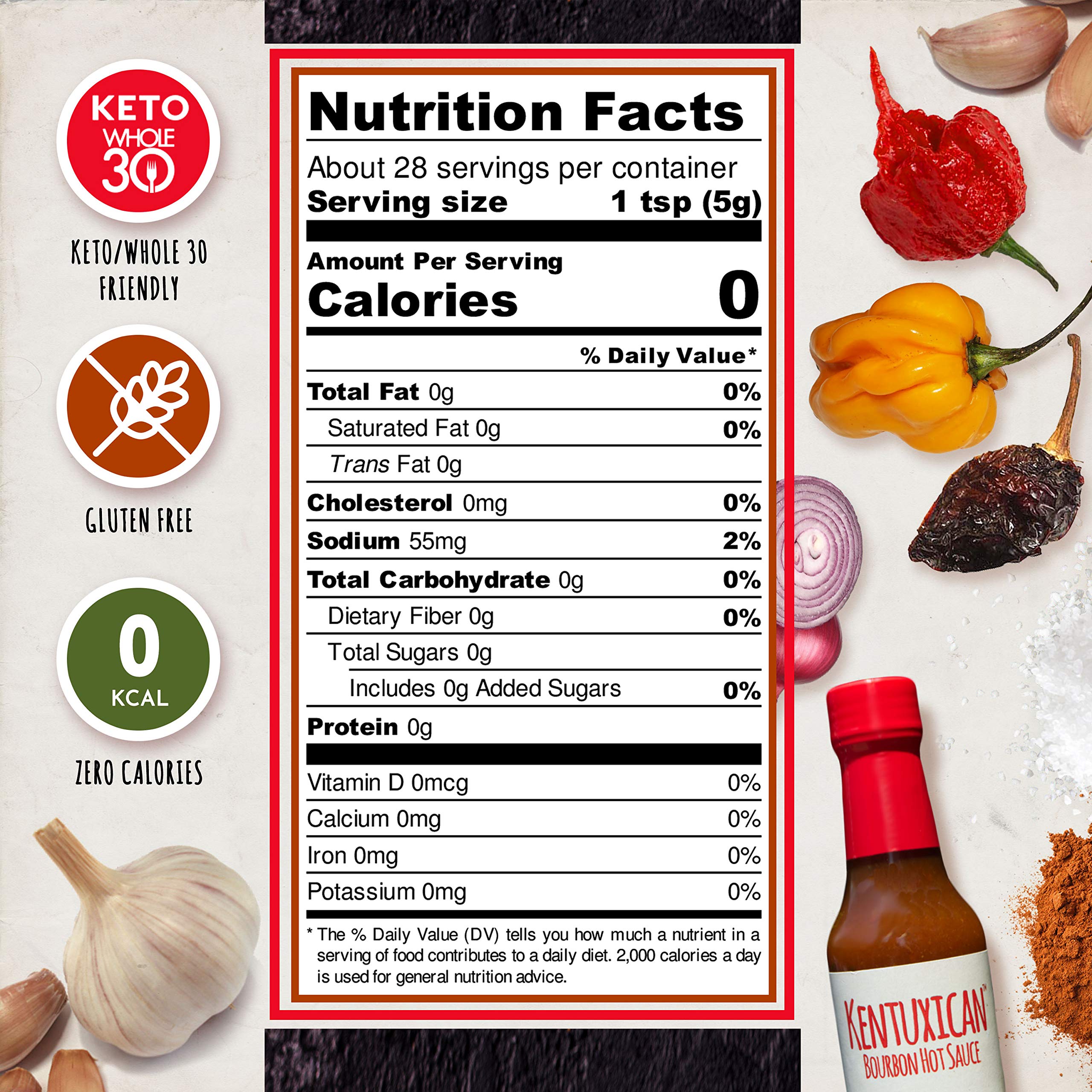 Kentuxican Bourbon Hot Sauce - Authentic Mexican Hot Sauce with Kentucky Bourbon, Habanero & Carolina Reaper Peppers - All Natural, Keto Friendly, No Preservatives - 5oz Bottle (Pack of 3) - Perfect for Tacos, Wings, BBQ & Bloody Marys