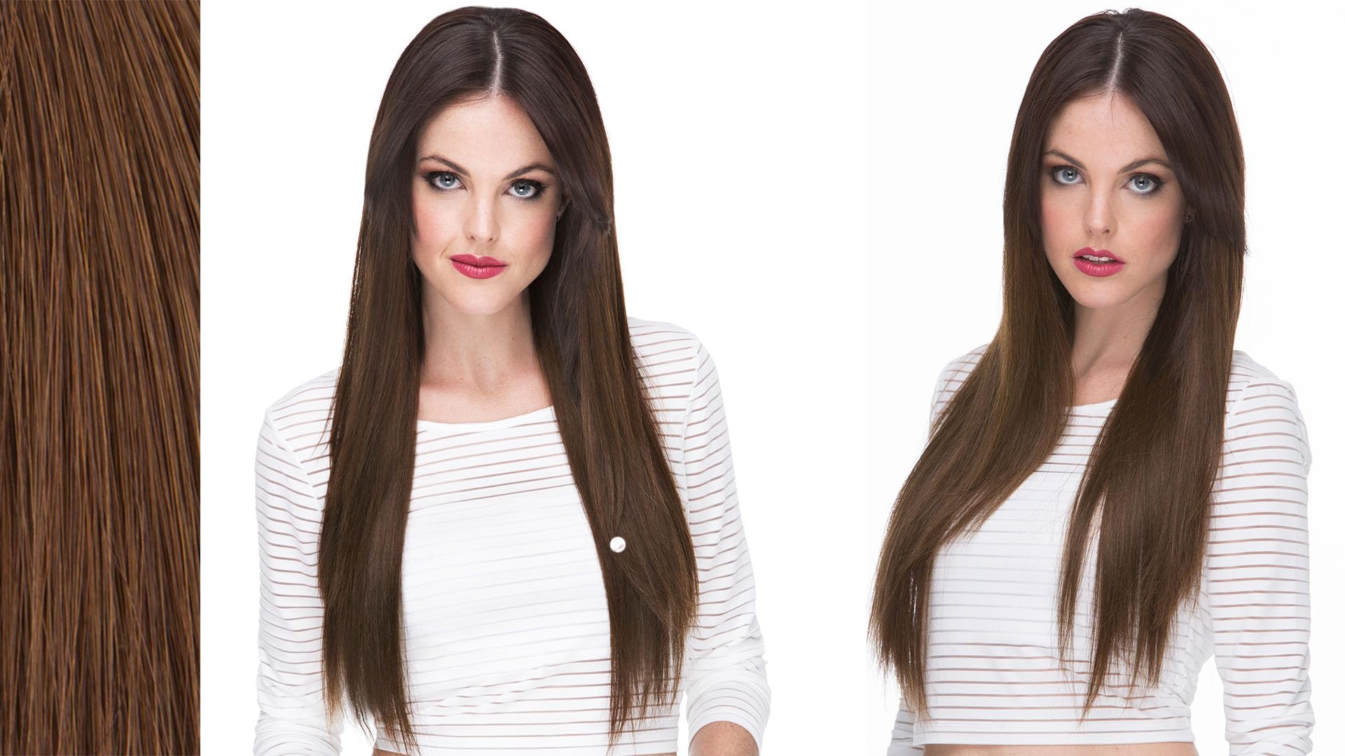 EURONEXT Clip-in Hair Extensions 14 Inches - 100% Remy Human Hair for Straight & Curly Styles (Dark Brown) | Perfect for Volume, Length & Styling | Great for Parties, Weddings & Daily Wear