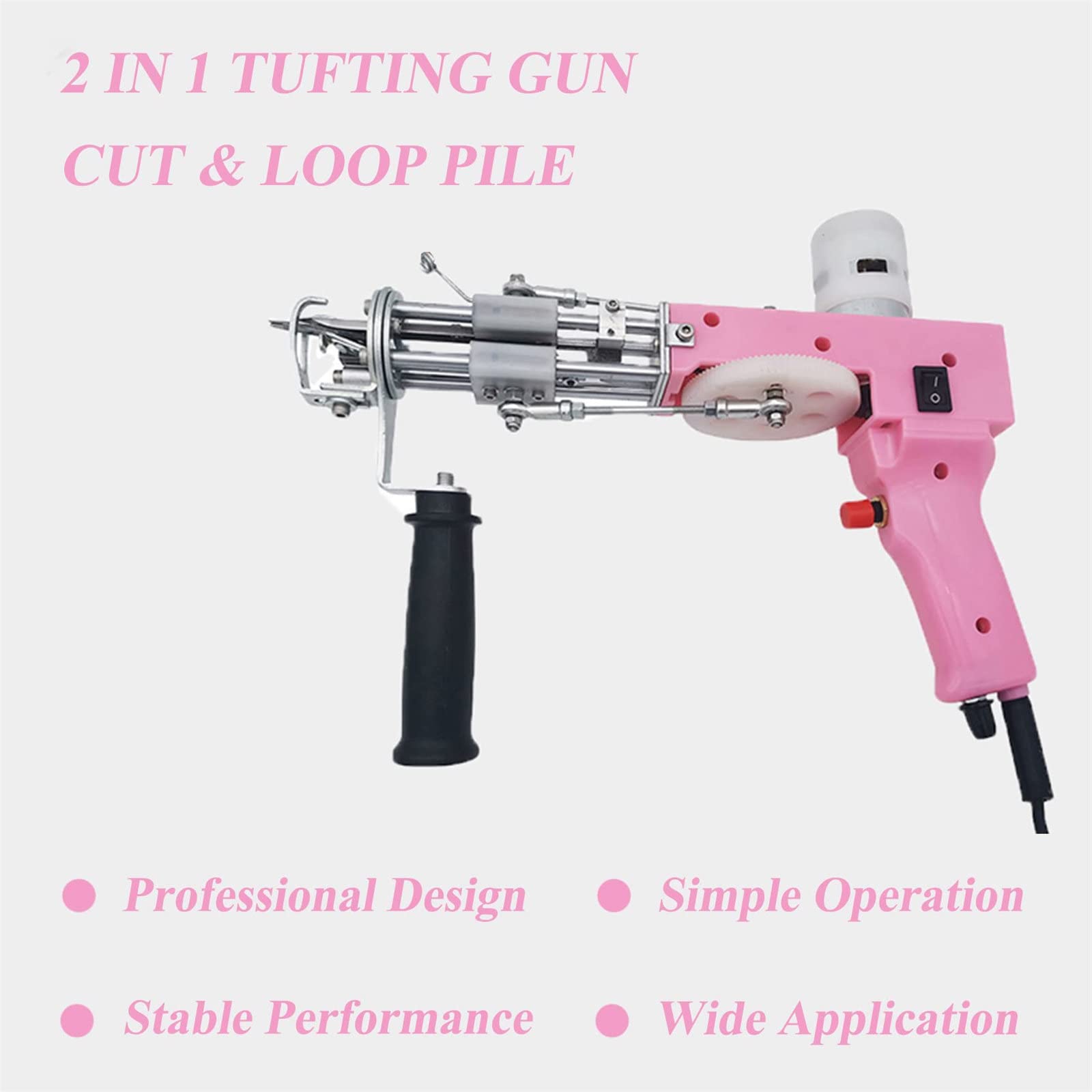 Electric Carpet Tufting Gun - Professional Carpet Weaving & Flocking Machine for Industrial Embroidery, Loop Pile Knitting | Perfect for Home Decor, DIY Crafts & Professional Carpet Making
