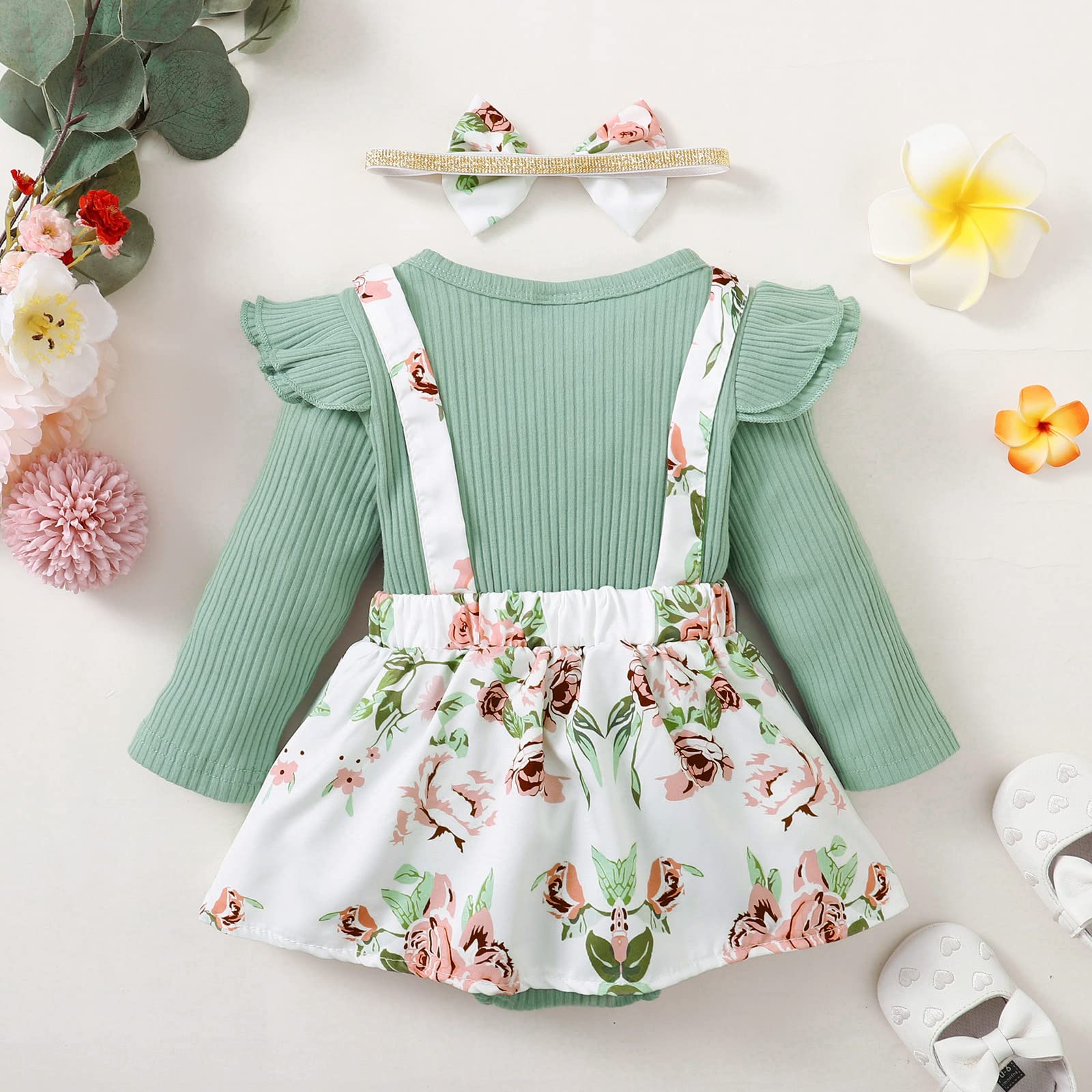 Adorable 3-Piece Baby Girl Outfit Set - Soft Cotton T-Shirt, Shorts & Headband for Newborns & Infants | Perfect for Summer, Photoshoots & Playdates
