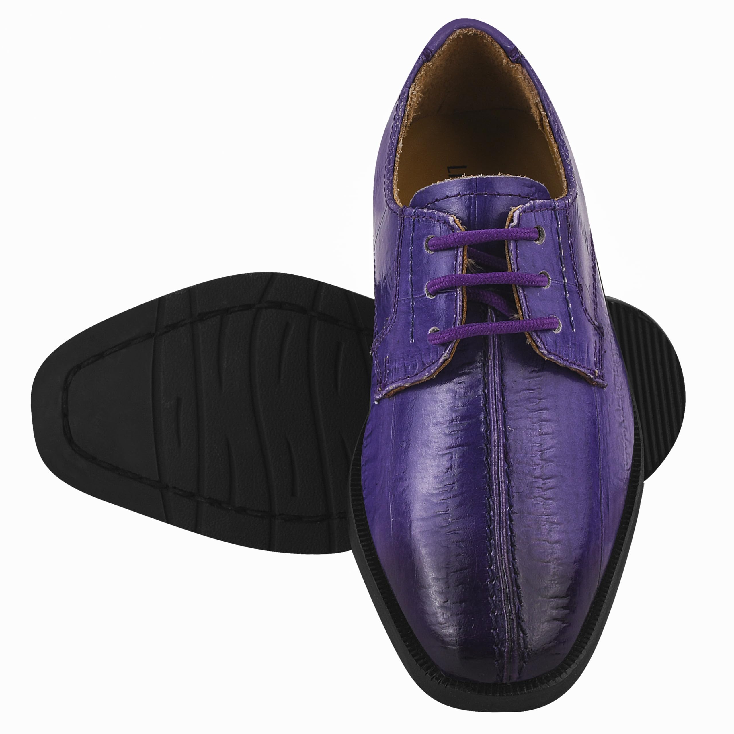 LIBERTYZENO Boys Genuine Leather Oxford Dress Shoes with Animal Print - Lace Up Formal Shoes for Toddlers & Kids - Perfect for Easter Gifts, School Events & Special Occasions