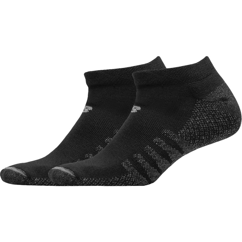 New Balance Unisex Technical Elite Cushion No Show Socks 2 Pack - Black | Breathable Athletic Socks for Running, Gym & Everyday Wear