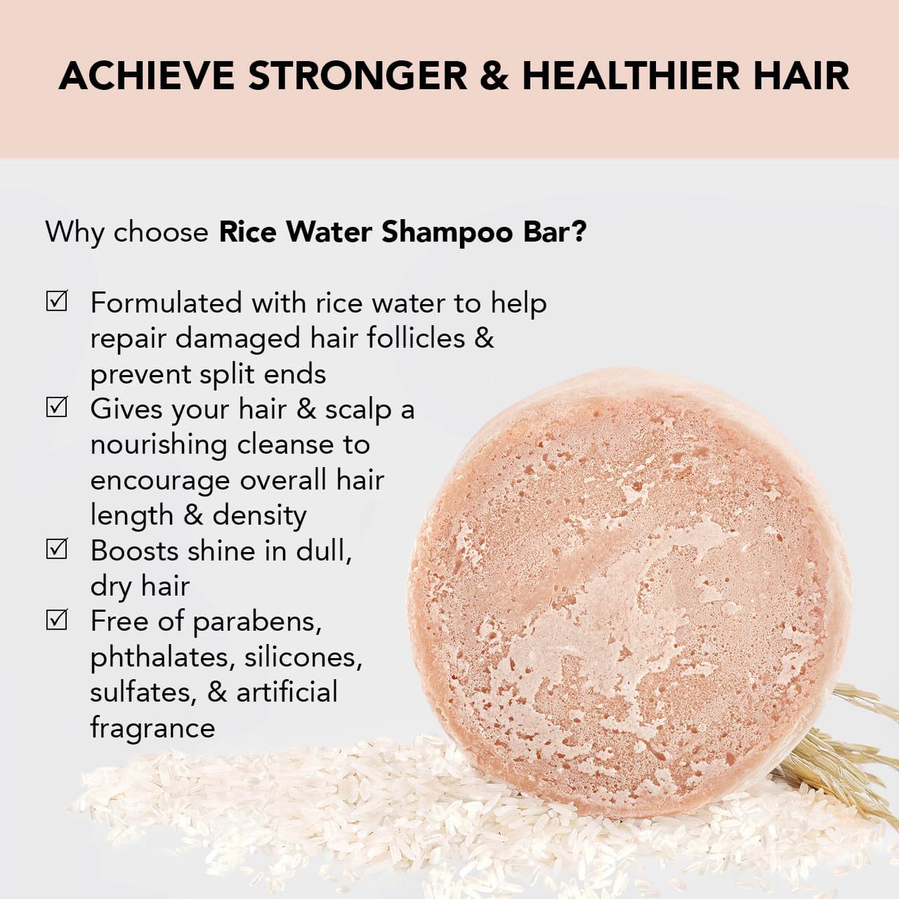 Kitsch Rosemary Oil & Rice Shampoo and Conditioner Bar - Natural Hair Care for Dry & Damaged Hair - Eco-Friendly Solid Shampoo Bar for Travel & Zero Waste Lifestyle