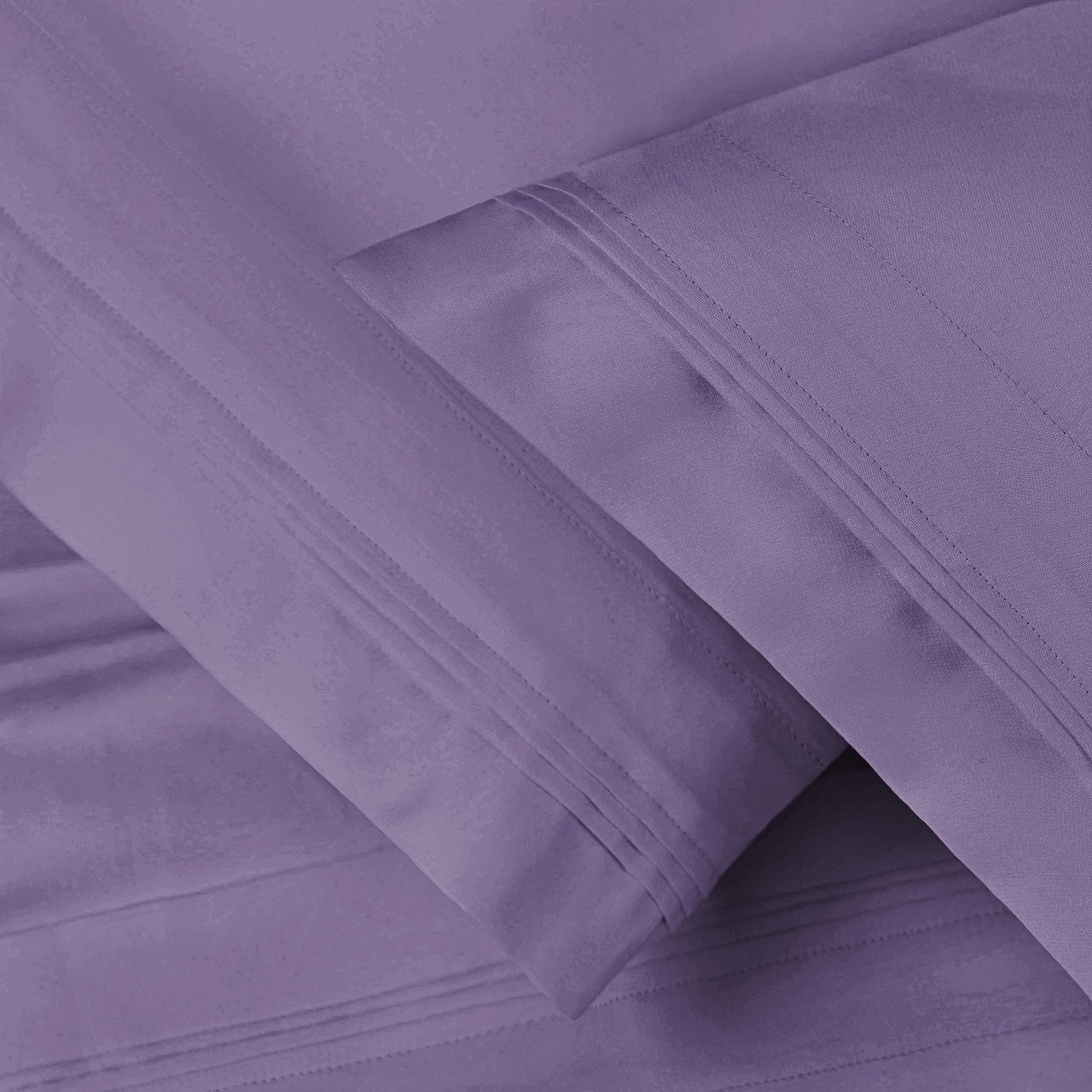 Premium 100% Egyptian Cotton Pillowcase Set - King Size, Wisteria Purple, 2-Piece - Luxury Bedding for Hotel & Home Use