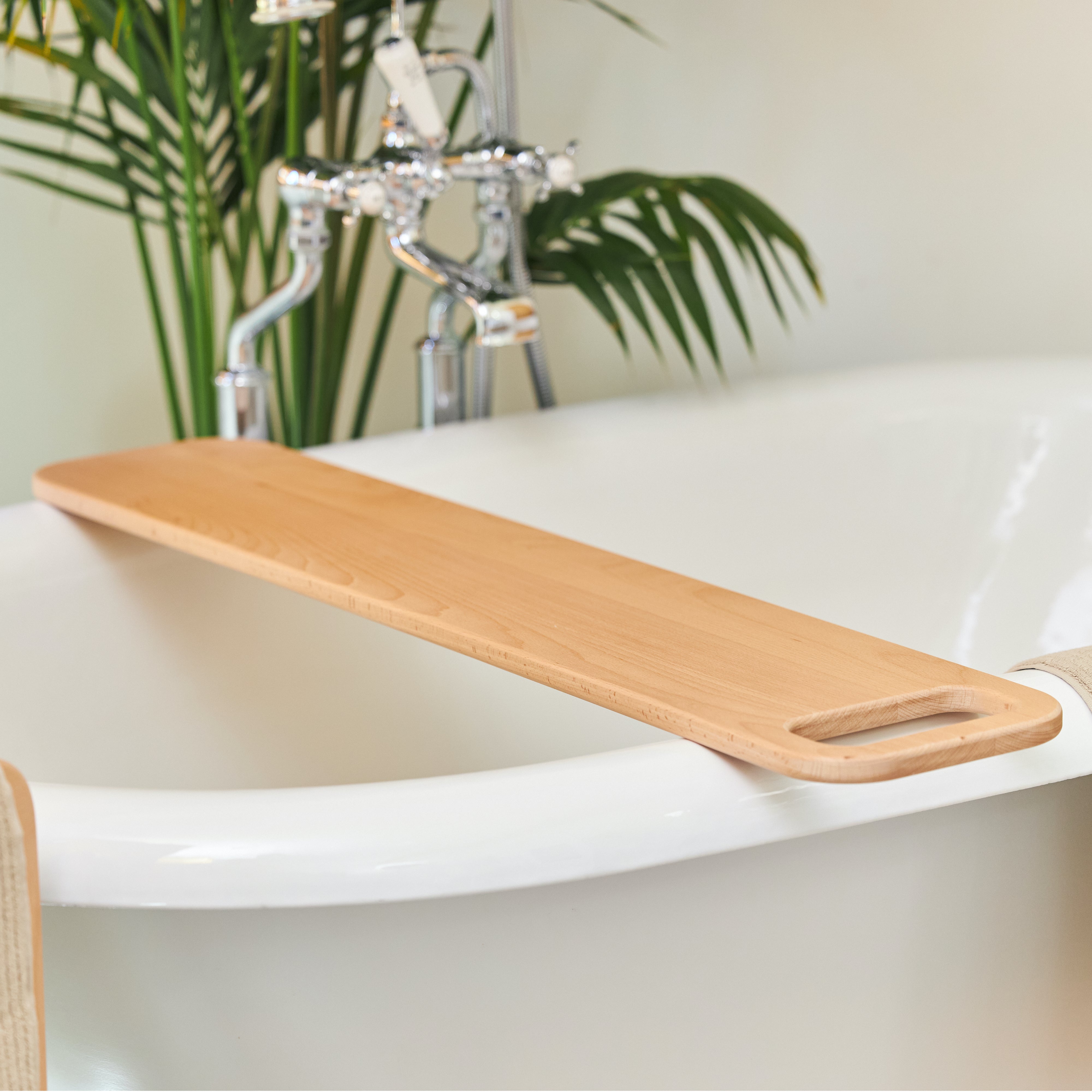 Premium Bamboo Bathtub Tray with Wine Glass Holder & Book Stand - Perfect for Relaxing Bath Time, Spa Days & Self-Care Moments