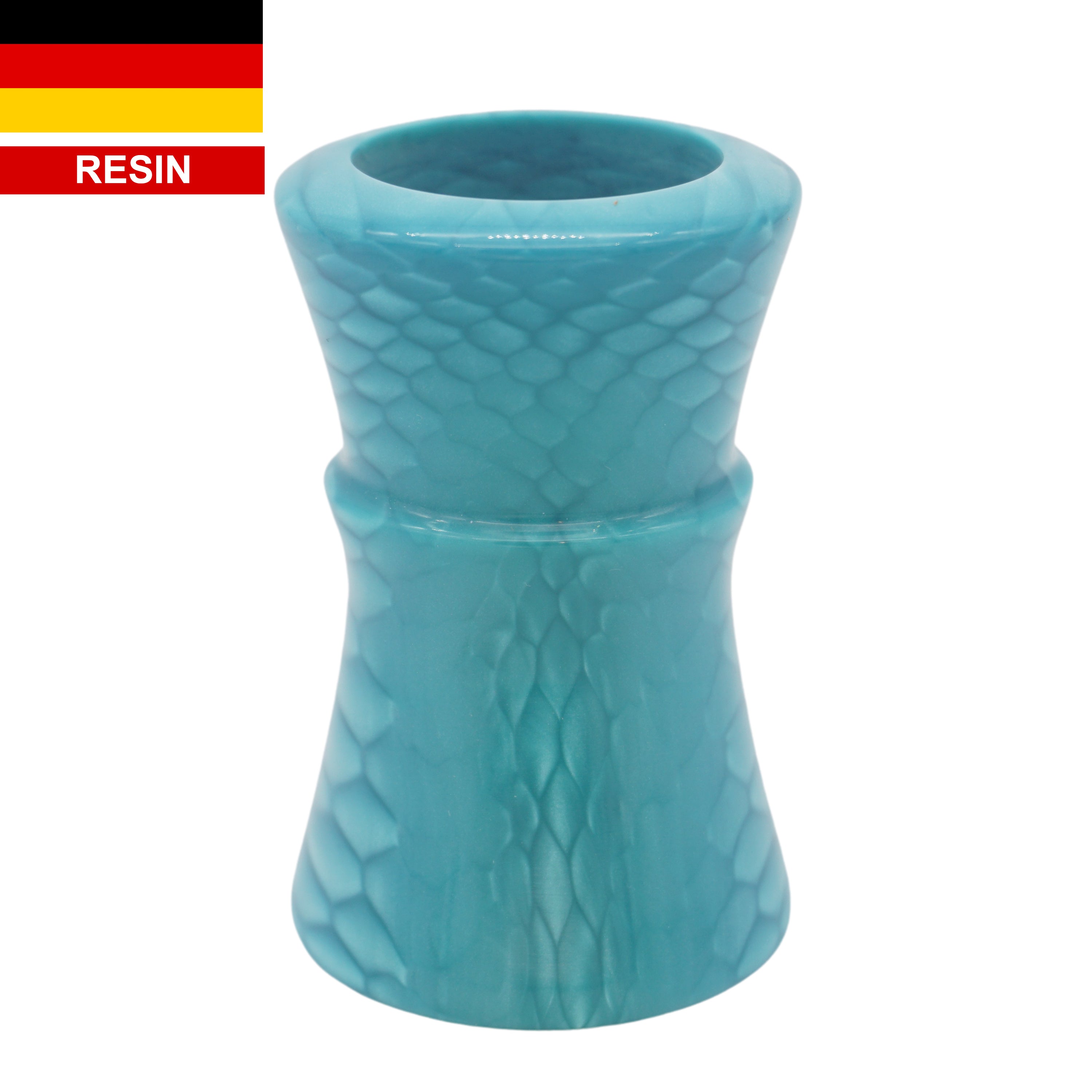 Premium Blue Snakeskin Handcrafted Shaving Brush Handle - Fits 24mm & 26mm Knots - Perfect for Wet Shaving & Grooming Gifts for Men