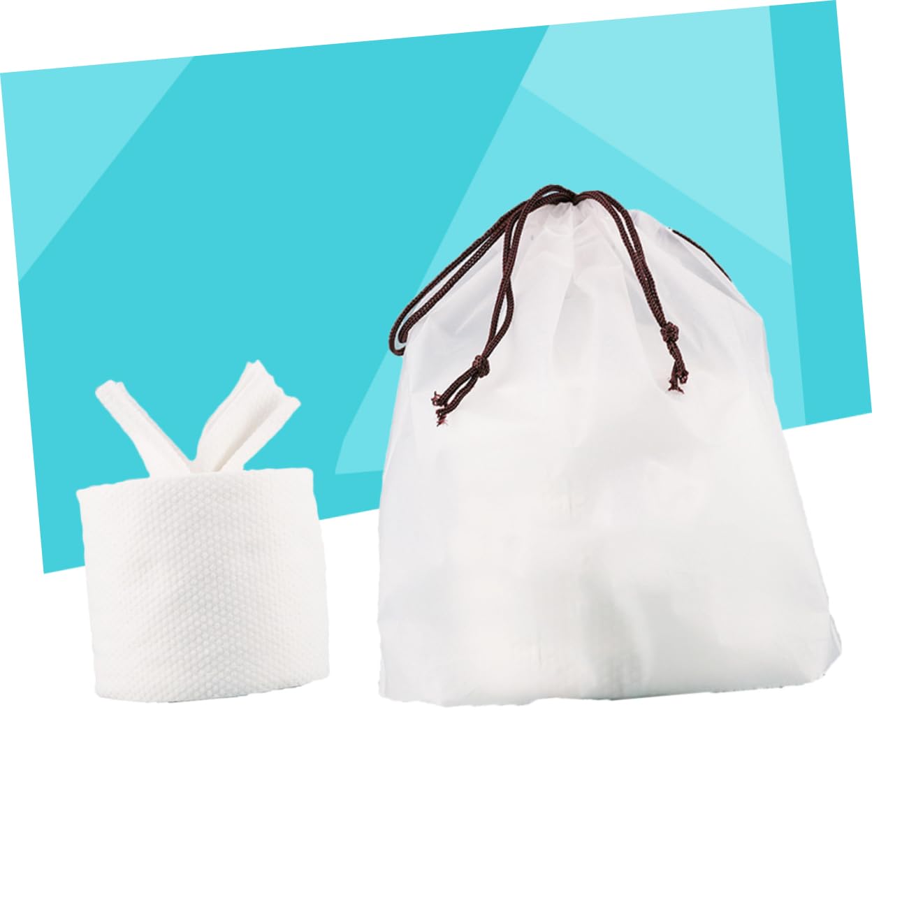 2-Pack Soft Cotton Face Towels - Disposable & Reusable Facial Wipes for Makeup Removal, Cleansing & Skincare - Gentle Dry/Wet Washcloths for Travel, Gym & Home Use - White