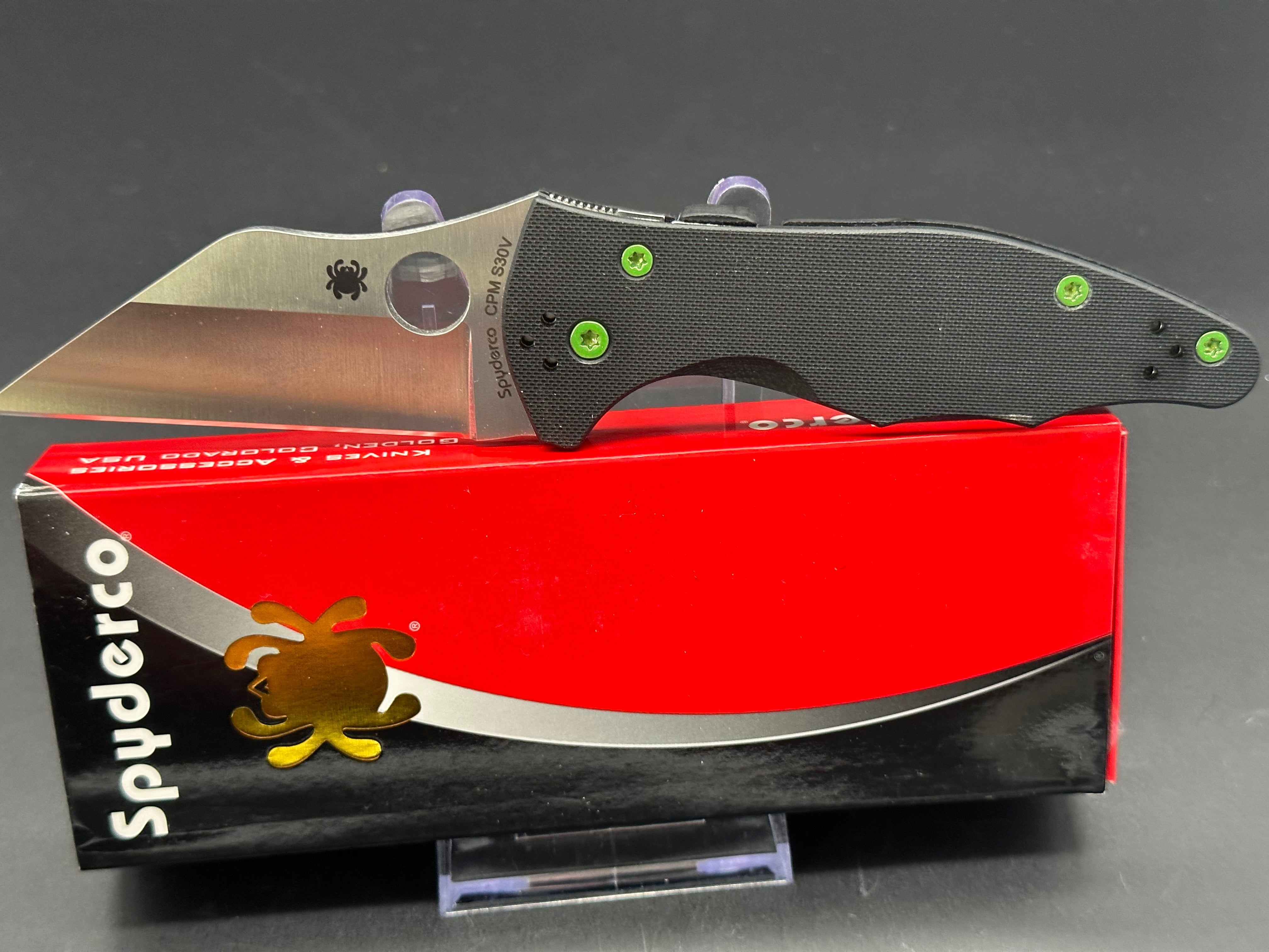 Spyderco Yojimbo 2 Folding Knife - Black G10 Handle, CPM-S30V Steel Blade - EDC, Outdoor, Tactical & Survival Knife for Camping, Hiking & Everyday Carry