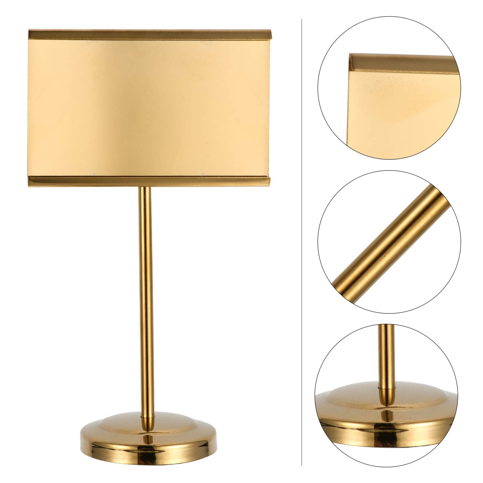 Premium Stainless Steel Business Card Holder & Table Number Stand - Durable Menu Holder for Restaurants, Buffets, Weddings & Events - Perfect for Displaying Menus, Photos, Table Numbers & Cards