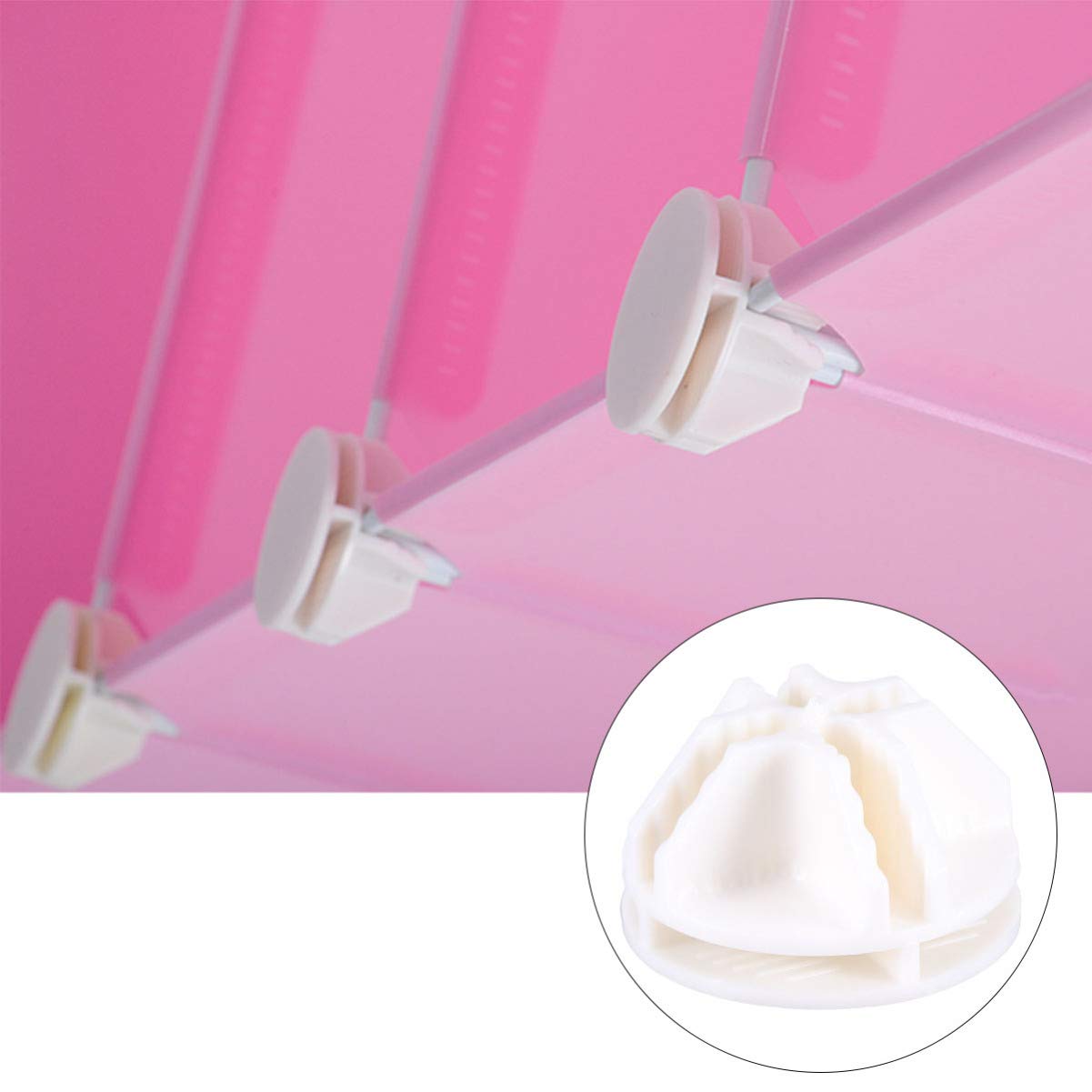 DOITOOL 20-Pack White Plastic Wire Cube Connectors for Modular Storage Shelves, Closet Organizers, DIY Grid Systems | Perfect for Home, Office, Garage & Craft Room Organization