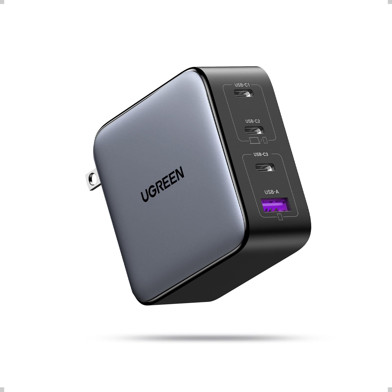 UGREEN Nexode 100W GaN 4-Port USB C Fast Charger - Compact Foldable Power Adapter for MacBook Pro/Air, iPad Pro, iPhone 16 Pro, Galaxy S24/S25, Steam Deck, Google Pixelbook | Perfect for Travel, Office & Home Charging Multiple Devices Simultaneously