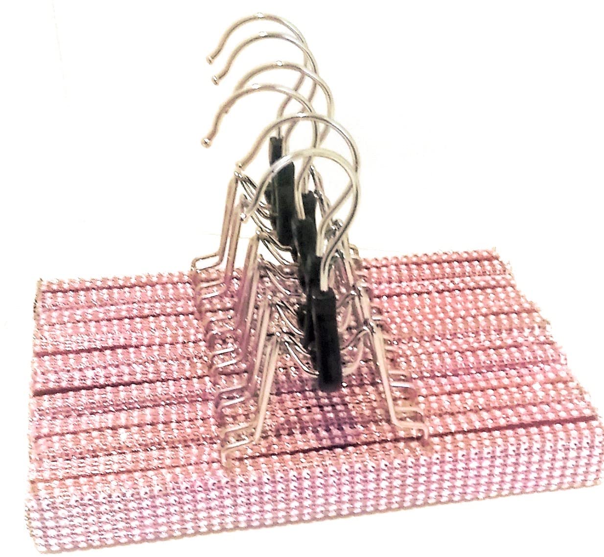 10 Pack Pink Hair Extension Hangers for Organizing Wigs & Extensions - Perfect for Salon, Home Storage & Travel Use
