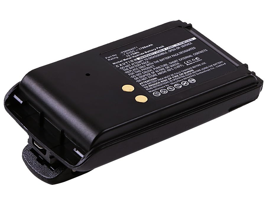 Synergy Digital 2-Way Radio Battery for Motorola PMNN4071 - Ni-MH 7.5V 1700mAh Replacement Battery - Perfect for Business, Security & Outdoor Communication