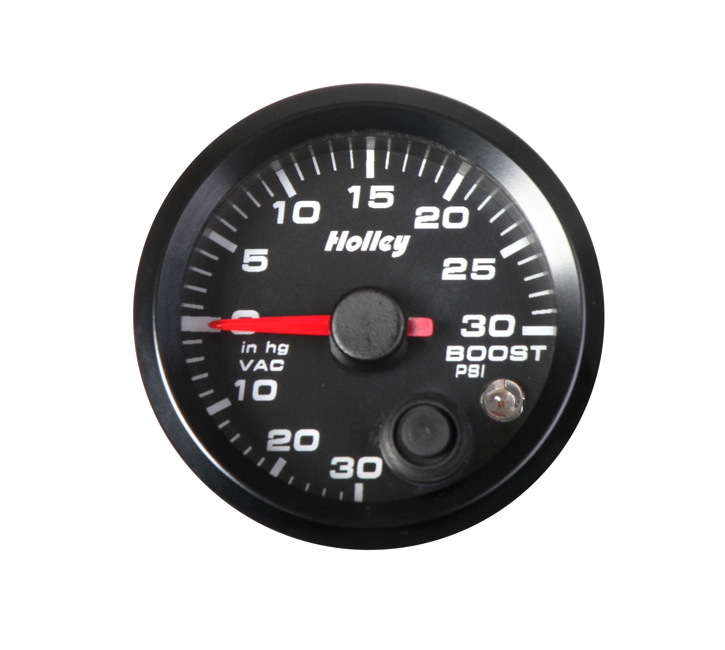Holley 26-606 Analog Style Boost/Vacuum Gauge - High Performance Engine Monitoring for Racing & Turbocharged Vehicles - Perfect for Car Enthusiasts & Mechanics