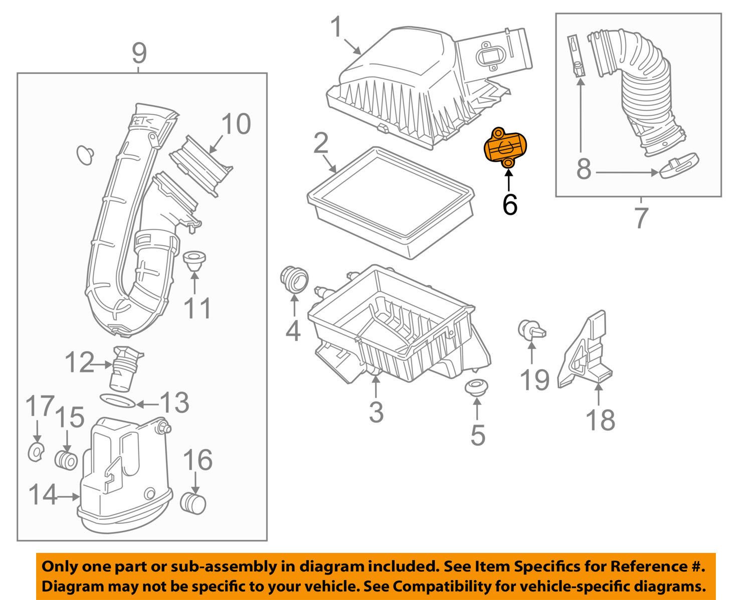 GM 13301682 Mass Air Flow Sensor Replacement - Compatible with Chevy, GMC, Cadillac Vehicles - Improve Engine Performance & Fuel Efficiency (For Highway Driving & Daily Commutes)
