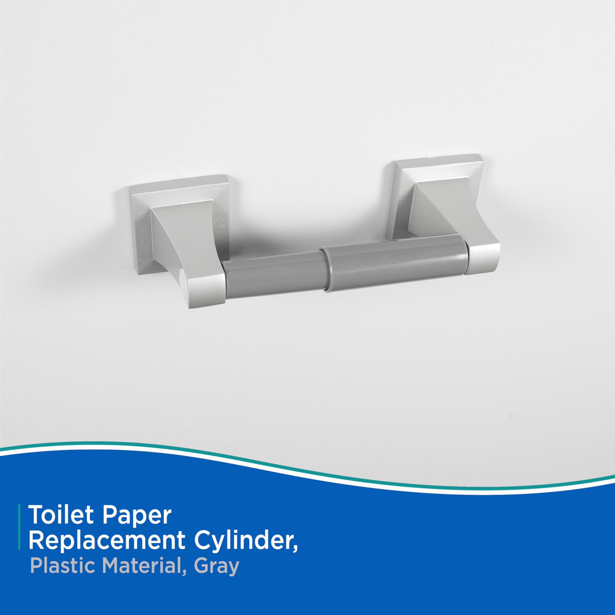 Kenney Toilet Paper Replacement Cylinder - Gray Bathroom Tissue Holder Core for Commercial & Home Use - Perfect for Restrooms, Offices, and Household Bathrooms
