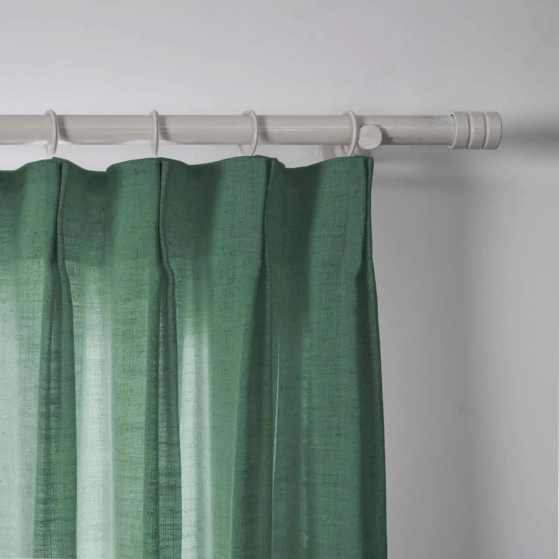 Linen Pleated Cafe Curtains for Kitchen Windows - Elegant Semi-Sheer Window Treatment for Coffee Shops, Restaurants & Home Decor