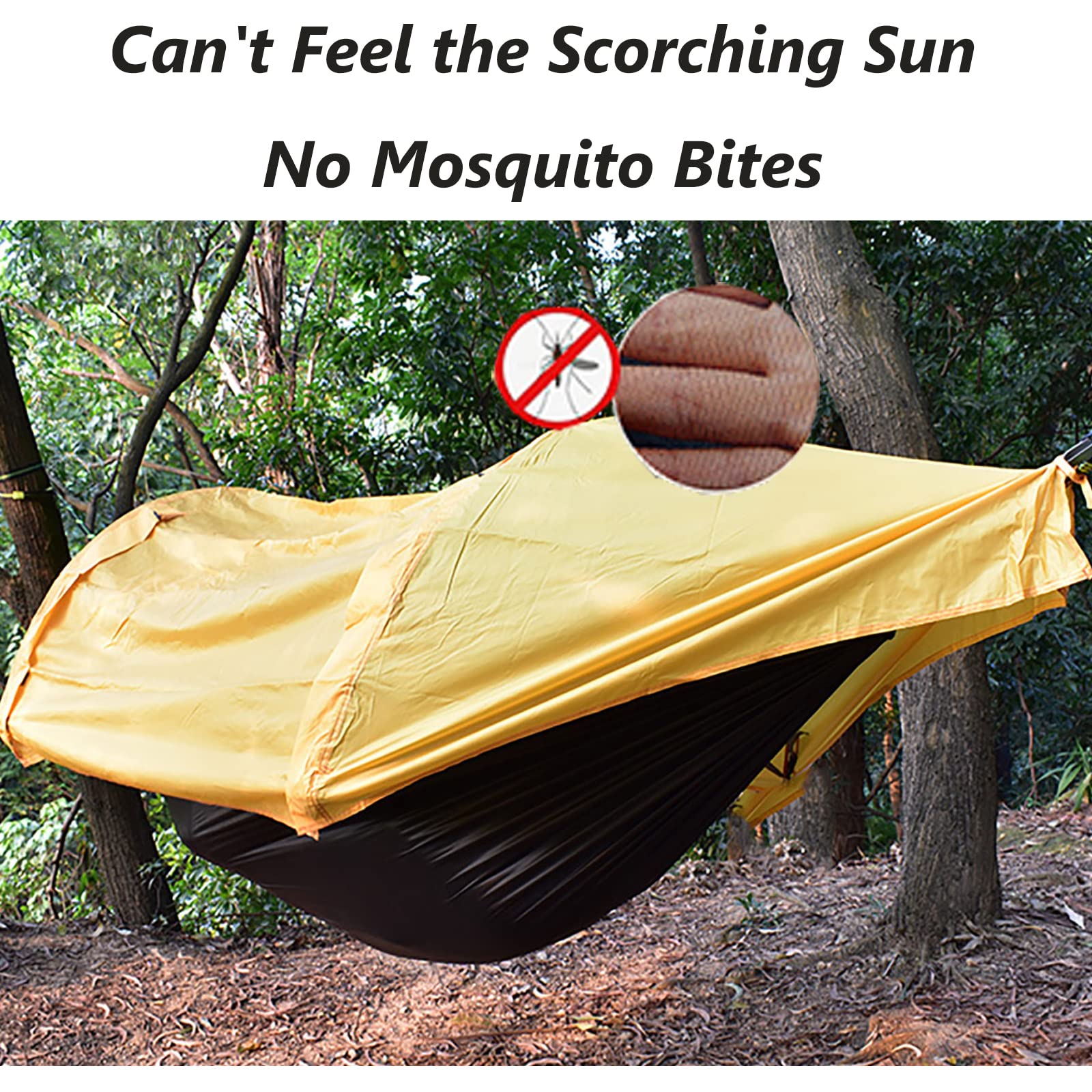 3-in-1 Camping Hammock Tent with Mosquito Net - Waterproof Lightweight Portable Hammock, Ground Tent & Swing for Outdoor Adventures, Backpacking, Hiking and Beach Relaxation