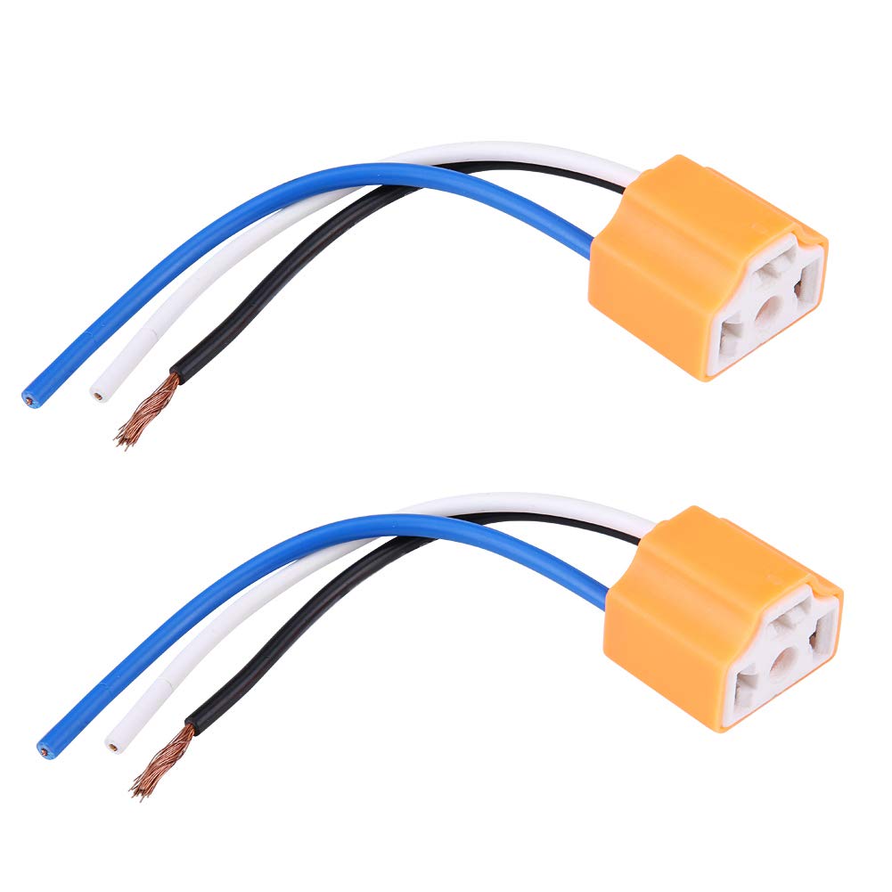 H4/9003/HB2 LED Bulb Socket Adapter - Female Ceramic Wiring Harness Connector for Headlights | Easy Installation | Perfect for Car, Motorcycle & Off-Road Vehicle Lighting Upgrades