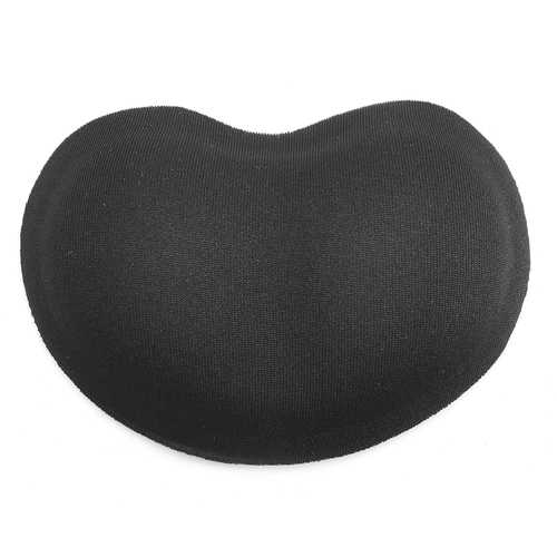 Ergonomic Black Silicone Mouse Pad with Wrist Rest - Comfortable Non-Slip Desk Mat for PC, Laptop & Office Work - Perfect for Gaming, Typing & Long Computer Sessions