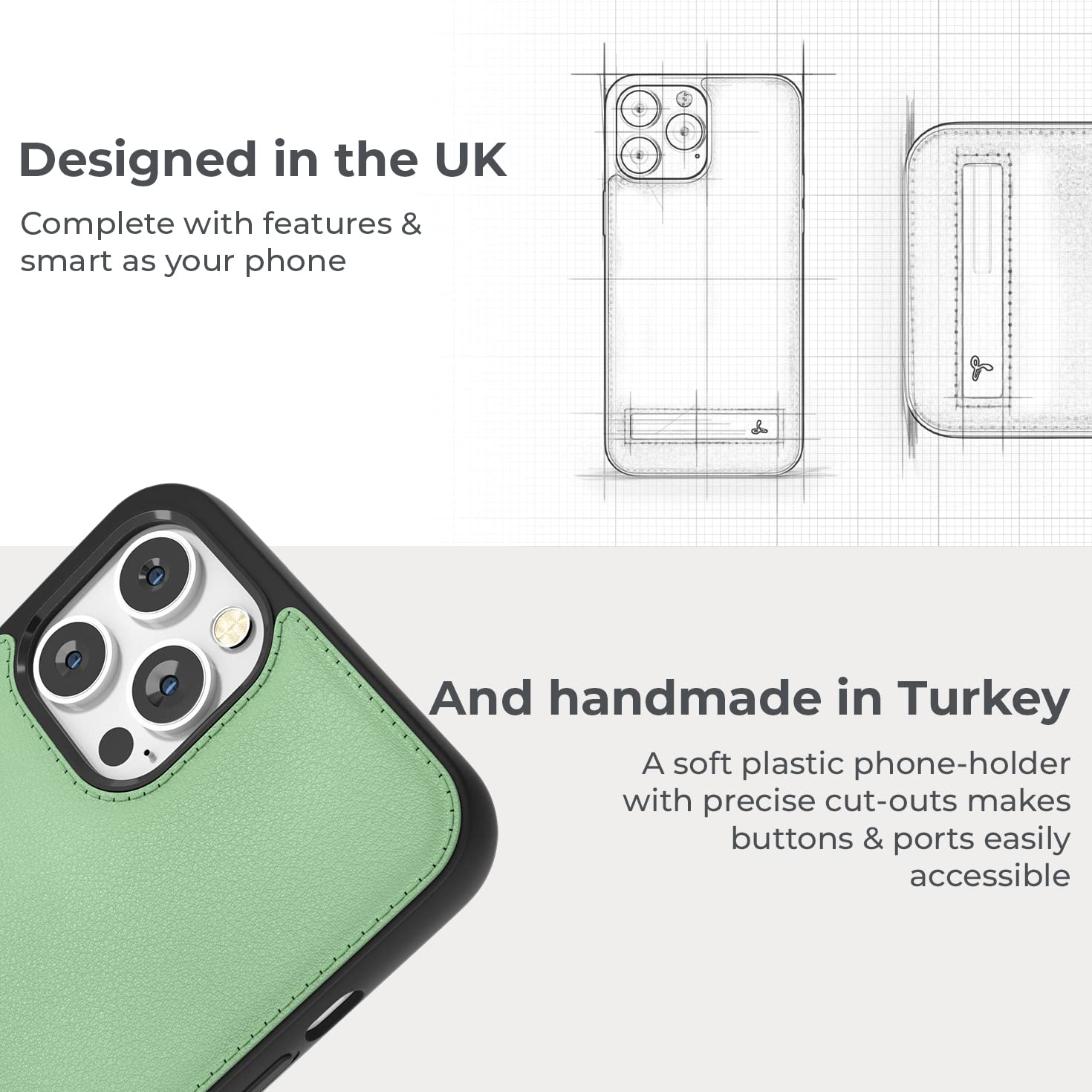Premium Genuine Leather iPhone 12 Pro Max Case with Kickstand & MagSafe Compatible | Snakehive Metro Leather Phone Cover | Perfect for Work, Travel & Daily Protection (Green)