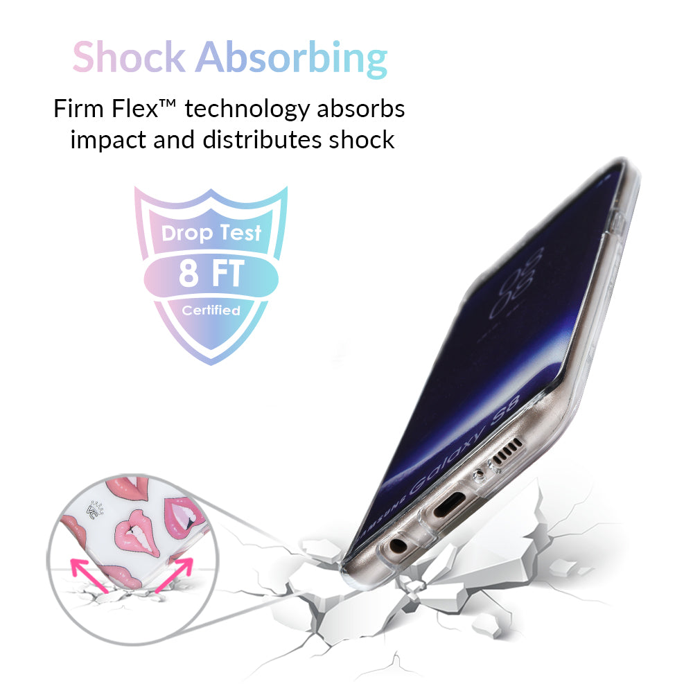 Samsung Galaxy Clear Phone Case - Slim Protective Cover for Nude Lips Design - Perfect for Everyday Use, Work & Travel