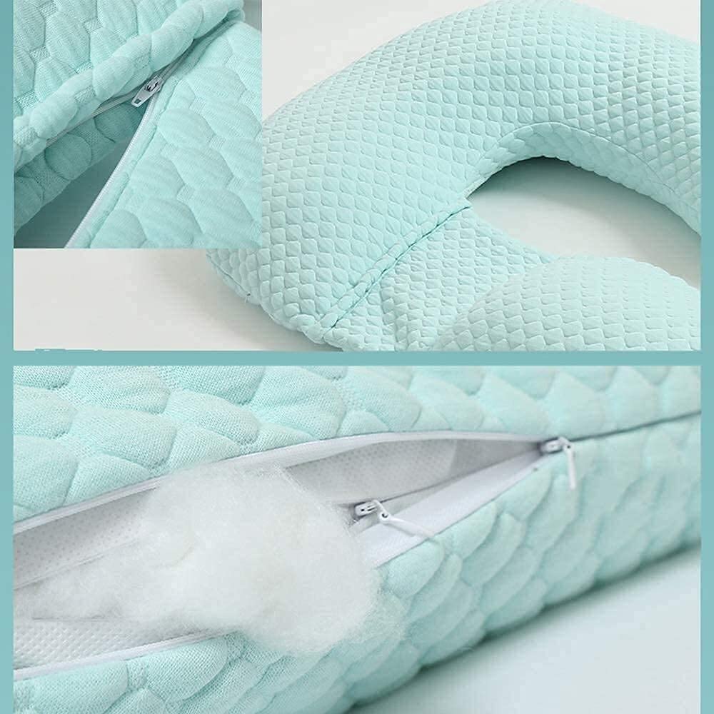 U-Shaped Pregnancy Pillow for Sleeping - Full Body Maternity Pillow with Memory Foam Support for Lumbar, Abdomen & Legs - Comfort for Pregnant Women & Postpartum Breastfeeding - Perfect for Side Sleepers & Back Pain Relief