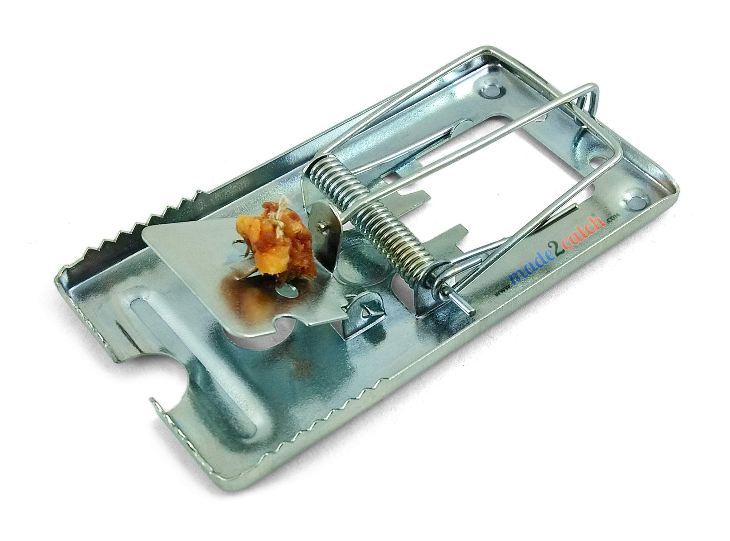 8 Pack Made2catch Classic Galvanized Metal Mouse Traps - Effective Snap Traps for Mice Control - Humane & Reusable Rodent Traps - Ideal for Homes, Garages, Basements & Farms