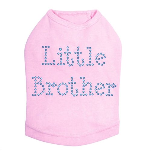 Blue Little Brother Nailheads Dog Tank Top - Stylish Pet Apparel for Small Dogs - Perfect for Summer Walks & Outdoor Adventures
