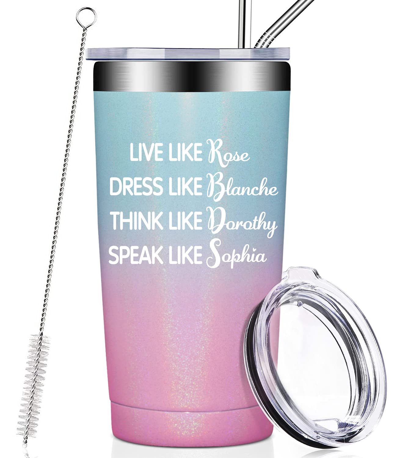 Fufandi Golden Girls Gifts for Women - Best Friend Birthday Present - Funny Friendship Tumbler Cup for Golden Girls Fans, BFF, Sister - Perfect for Coffee, Tea & Office Use