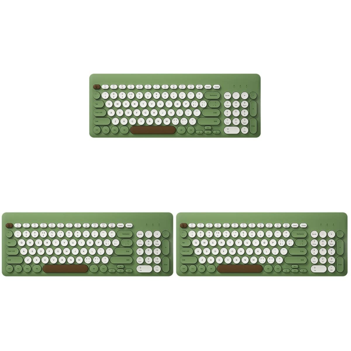 SOLUSTRE 3-Pack Wireless Mini Keyboard Set - Ultra Thin, Portable, Ergonomic Design for Office & Home Use - Compatible with PC, Laptop, Tablet (Great for Travel, Remote Work & Small Spaces)