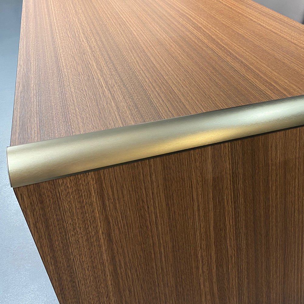 Premium ANDERS Executive Desk with Reversible Return - 2.0M Length in Hazelnut & Beige Finish | Modern Home Office Furniture for Professionals & Remote Workers